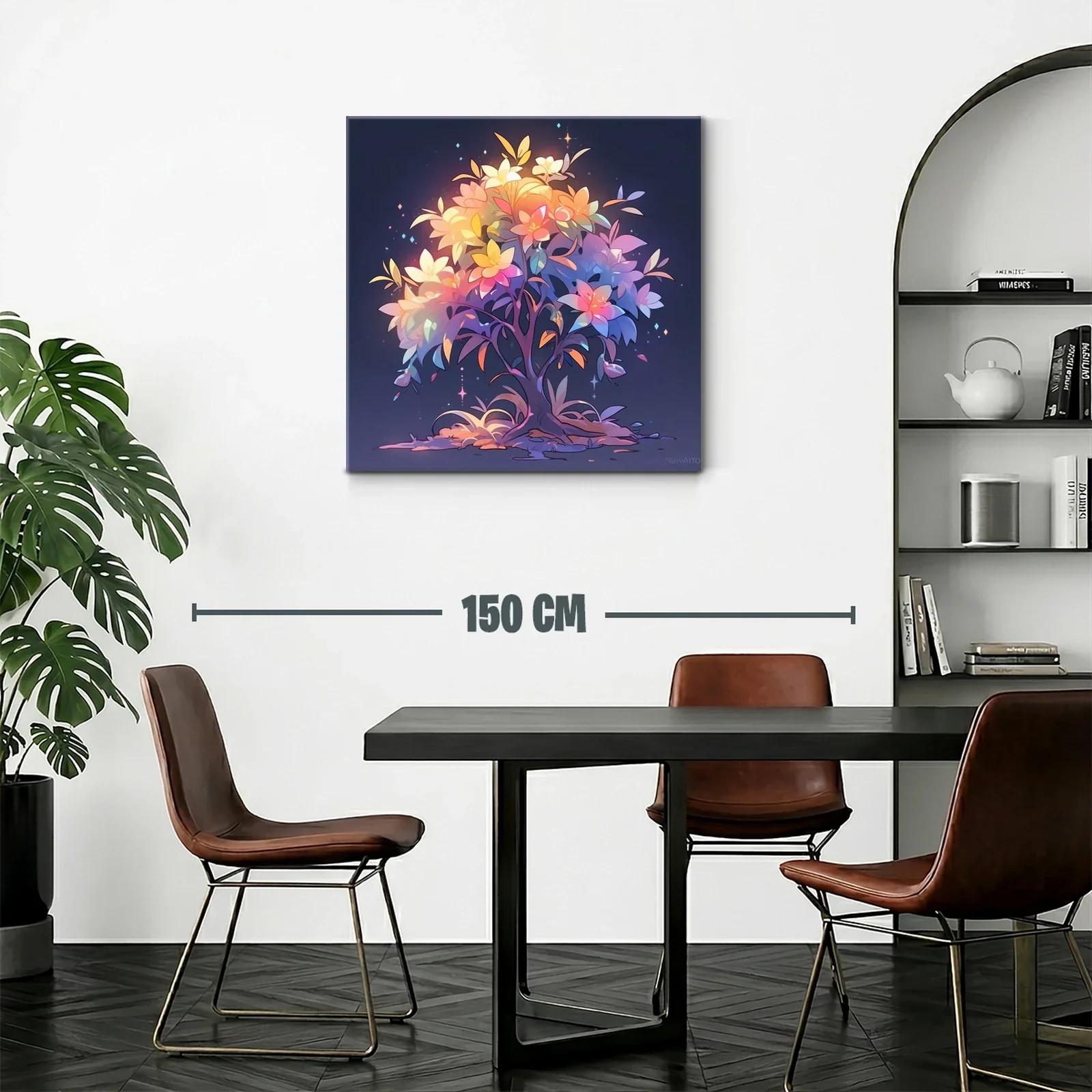 Árbol mágico con flores luminosas y tonos pastel brillantes — miniatura 2