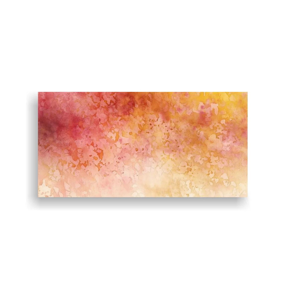 Cuadro textura abstracta coral y dorado — imagen principal