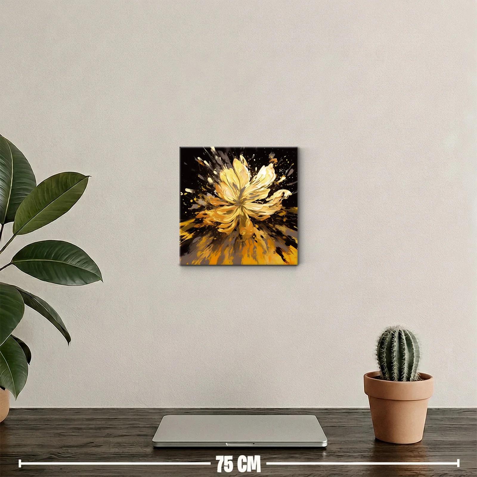 Explosión Dorada Floral para Decoración Moderna — miniatura 2