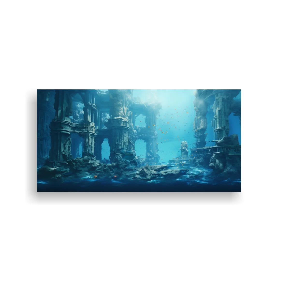 Cuadro ruinas submarinas con arcadas y bruma — imagen principal
