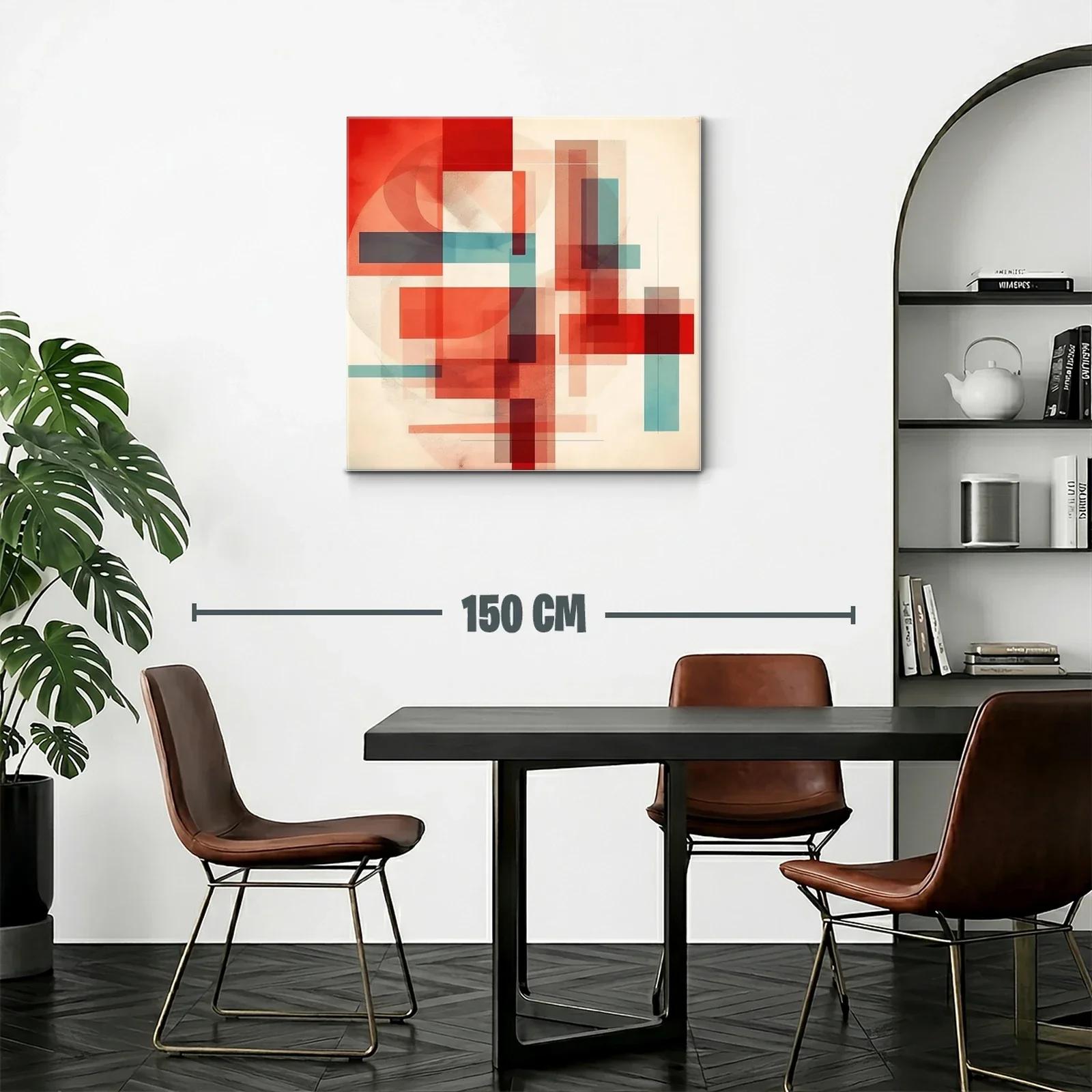 Composición abstracta con formas geométricas en tonos cálidos — miniatura 2