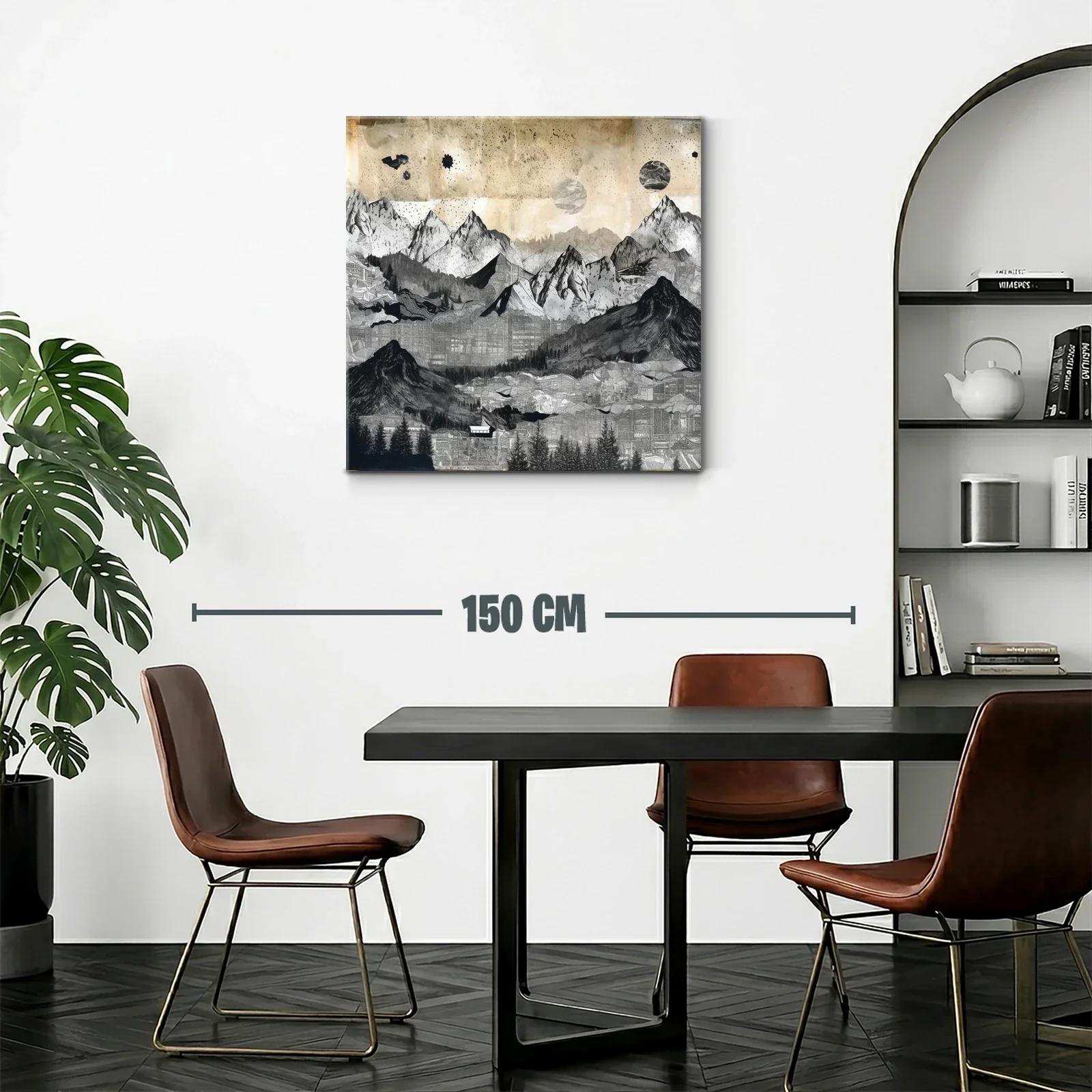 Montañas abstractas con contrastes en tonalidades neutras — miniatura 2
