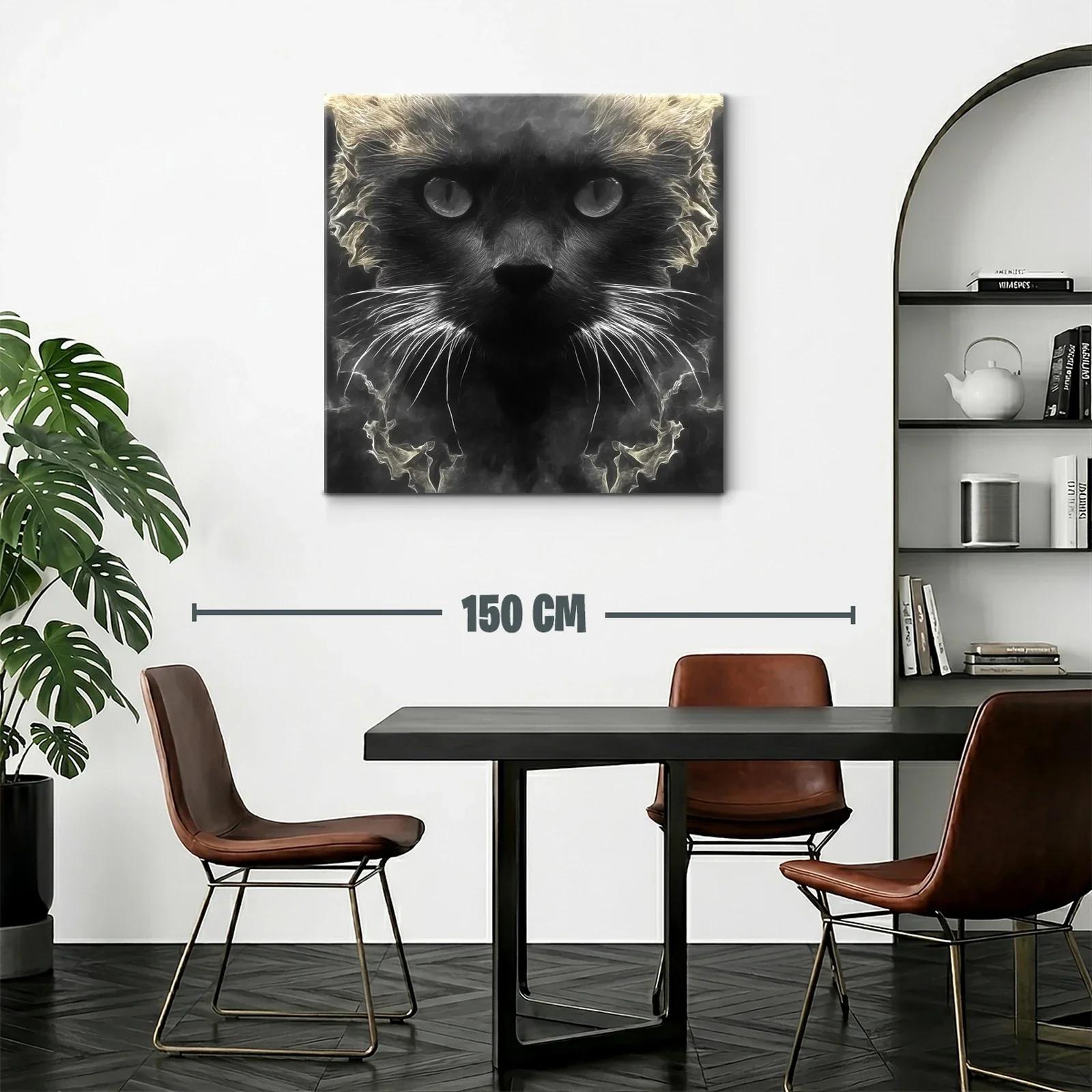Impactante retrato de gato en tonos oscuros y luces etéreas — miniatura 2
