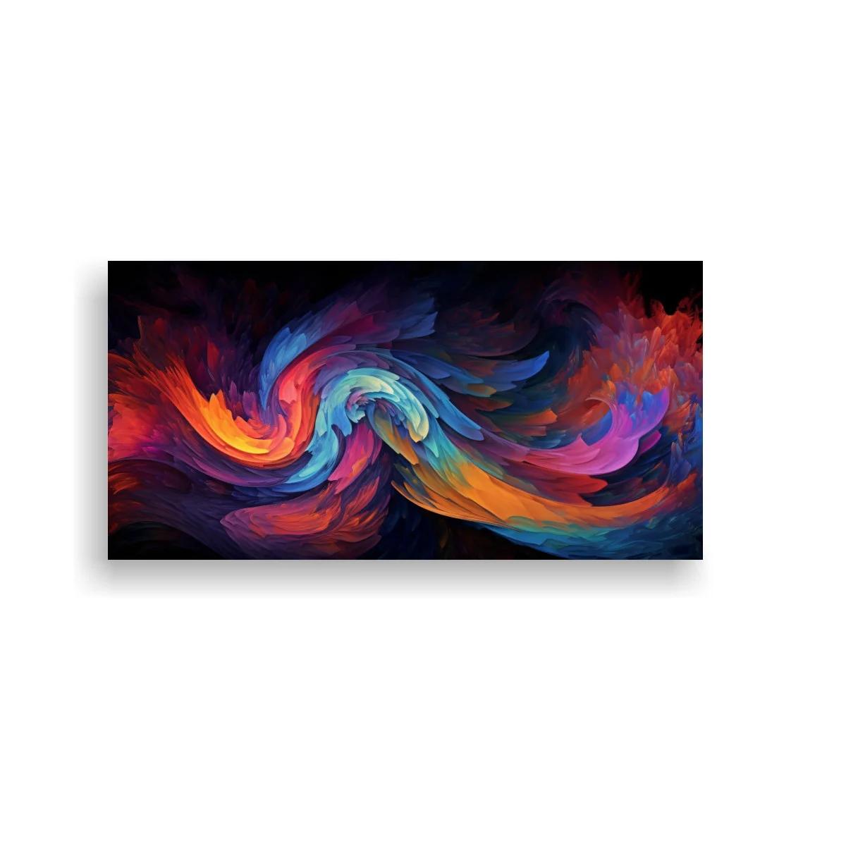 Cuadro remolino de color con bandas ondulantes — imagen principal
