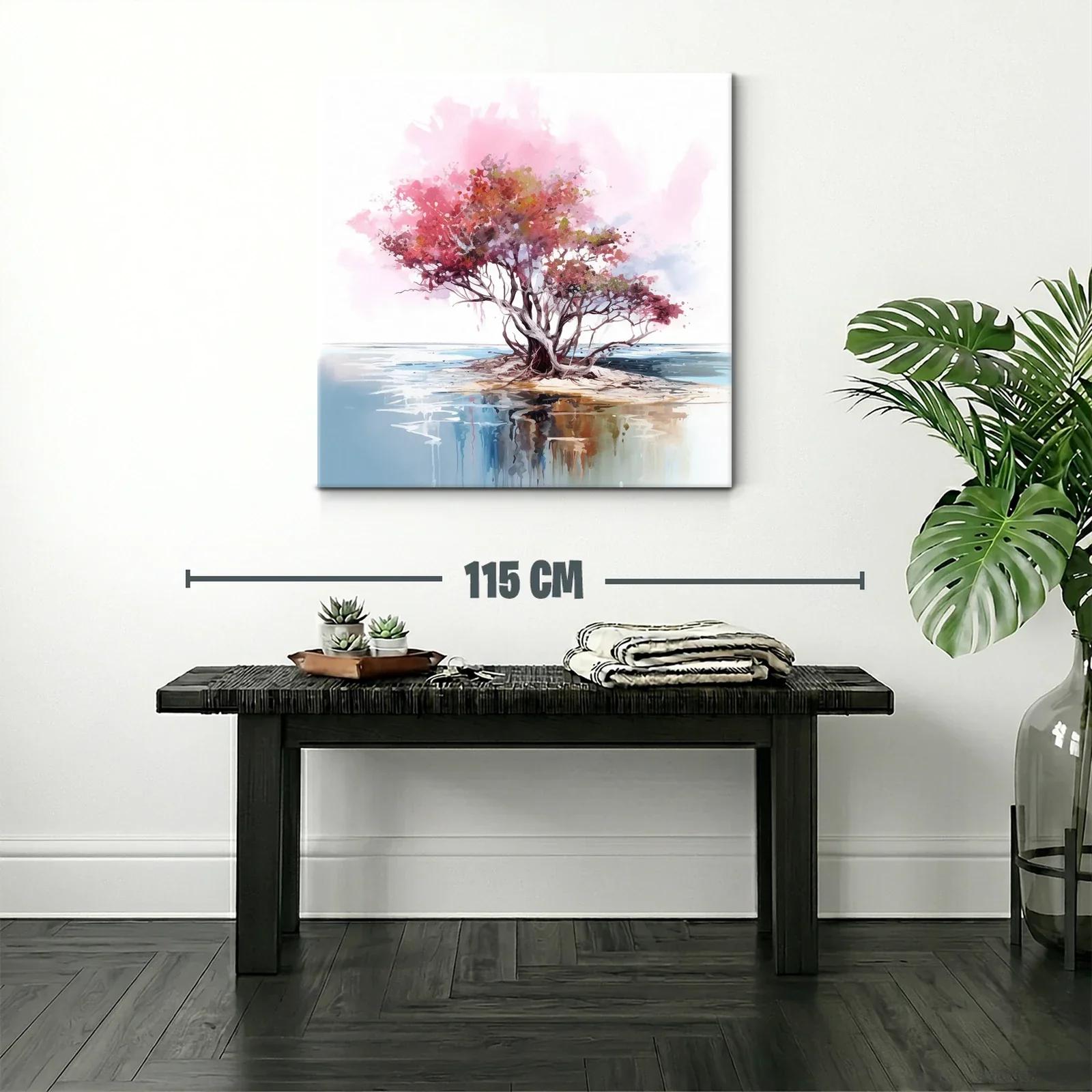 Árbol vibrante con reflejo en agua tranquila — miniatura 2