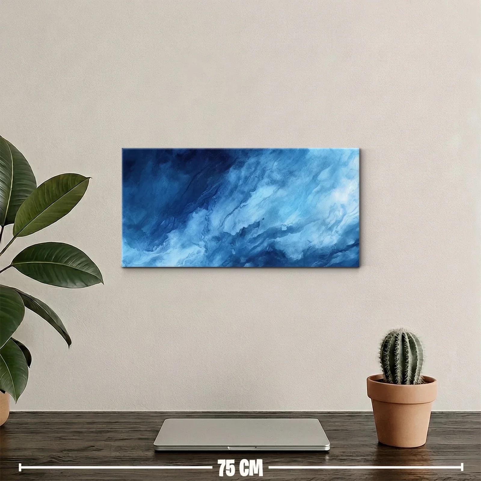Cuadro nubes azules con pinceladas vaporosas — miniatura 2