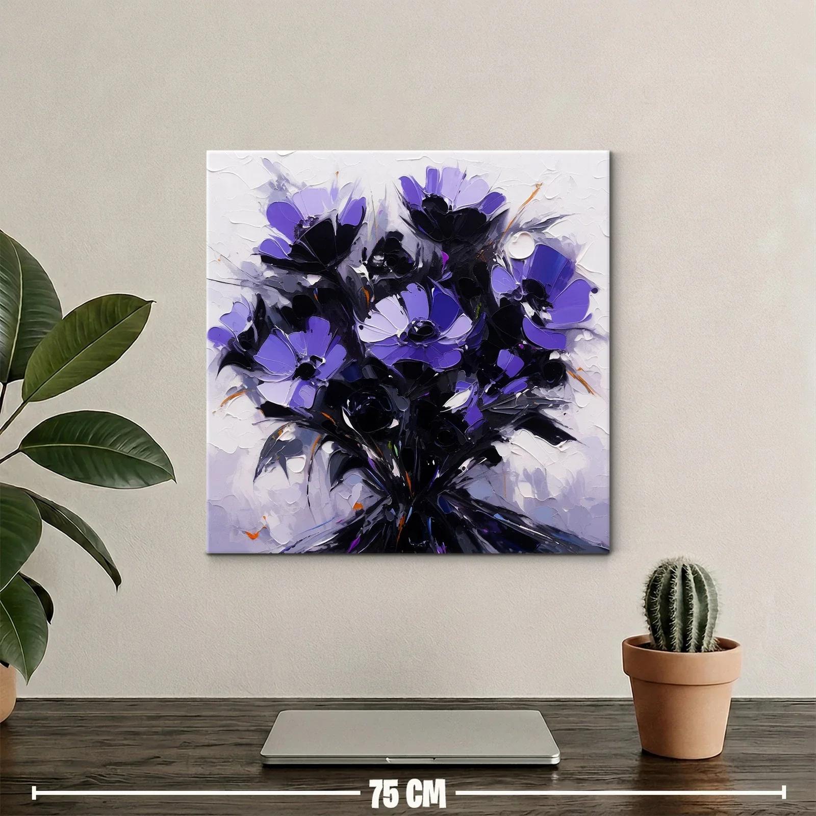 Elegante ramo de flores en tonos violetas y negros — miniatura 2