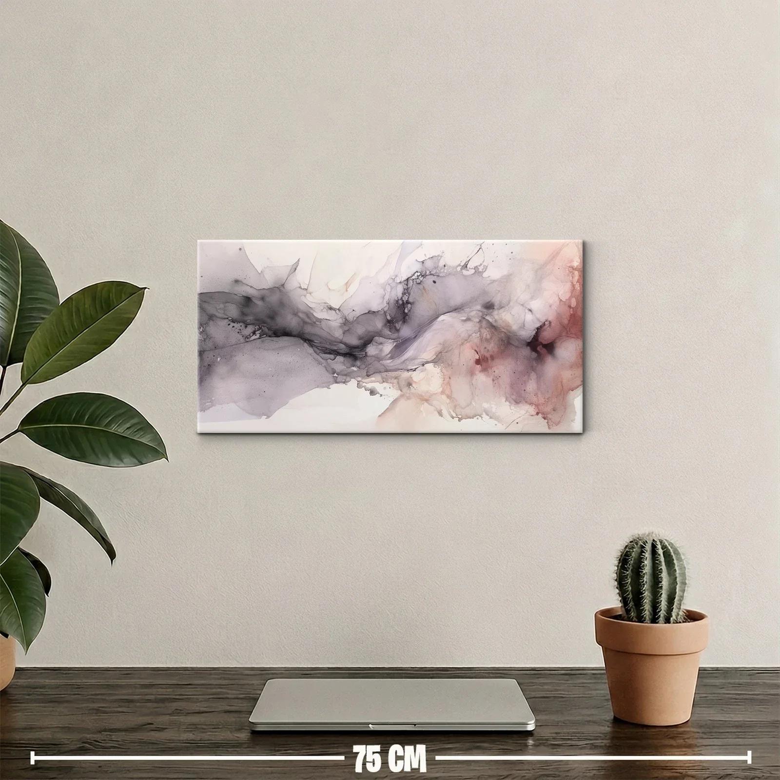 Cuadro mancha abstracta de tinta con ramificaciones finas — miniatura 2