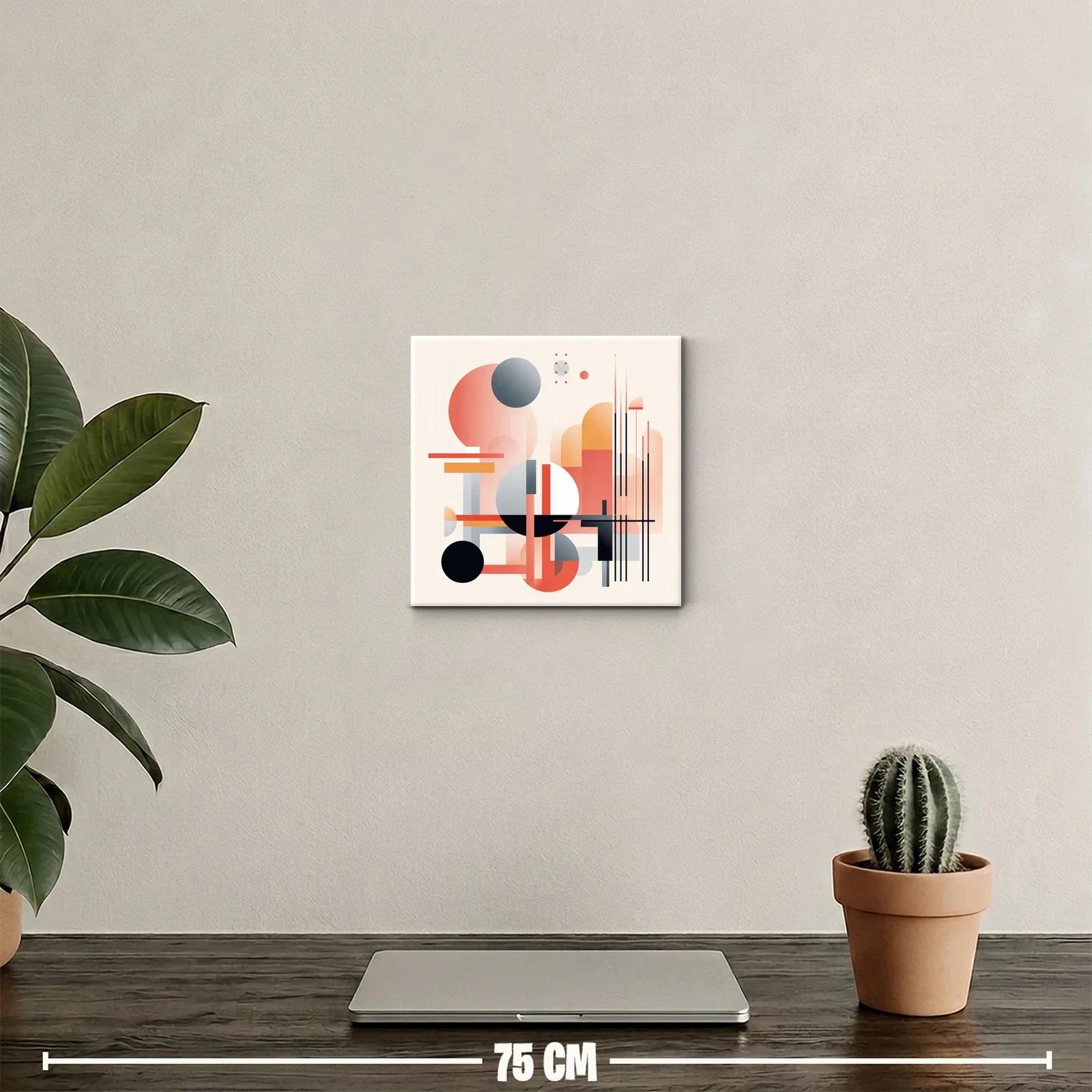 Composición abstracta con formas geométricas y tonos cálidos — miniatura 2
