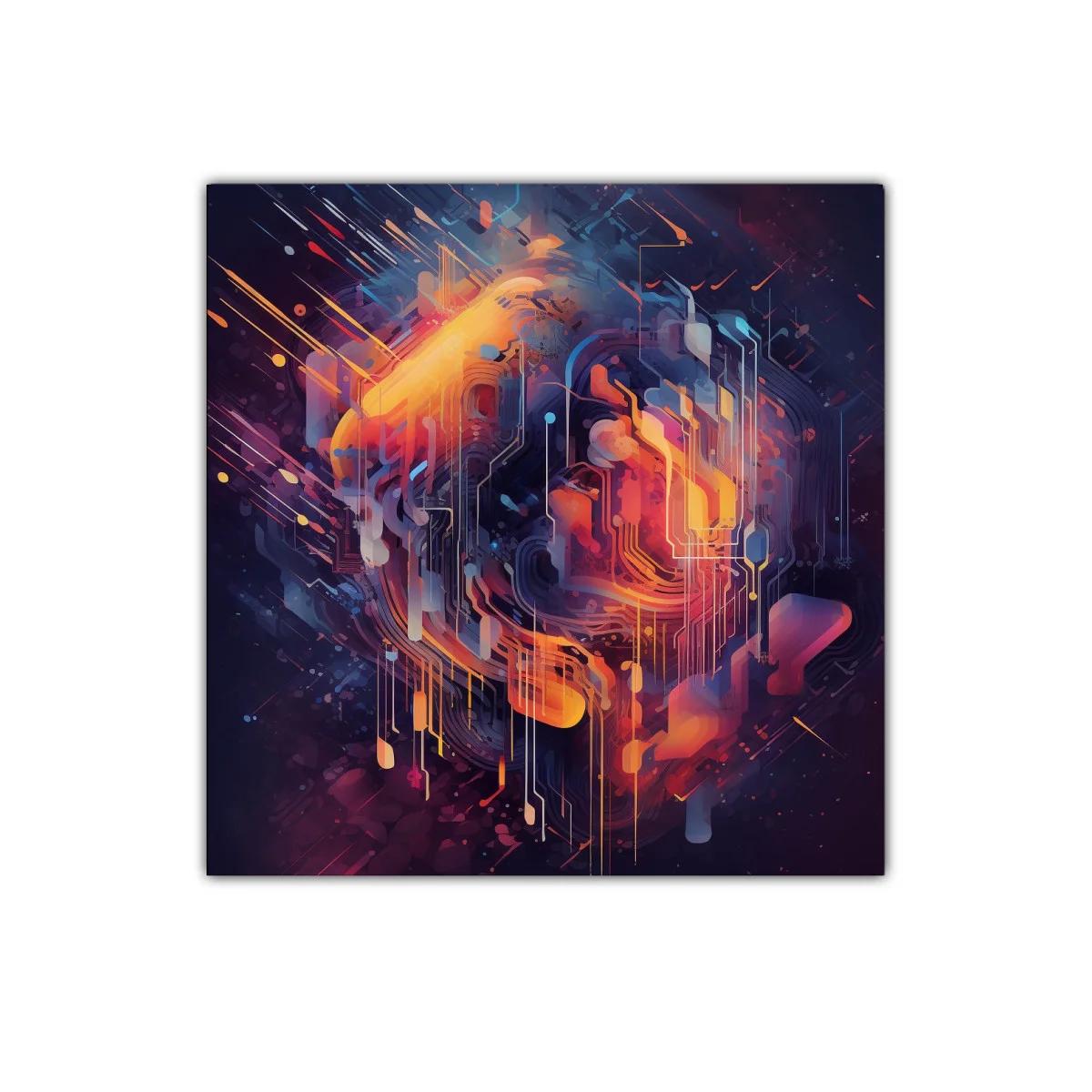 Composición abstracta con energía vibrante y formas geométricas — imagen principal