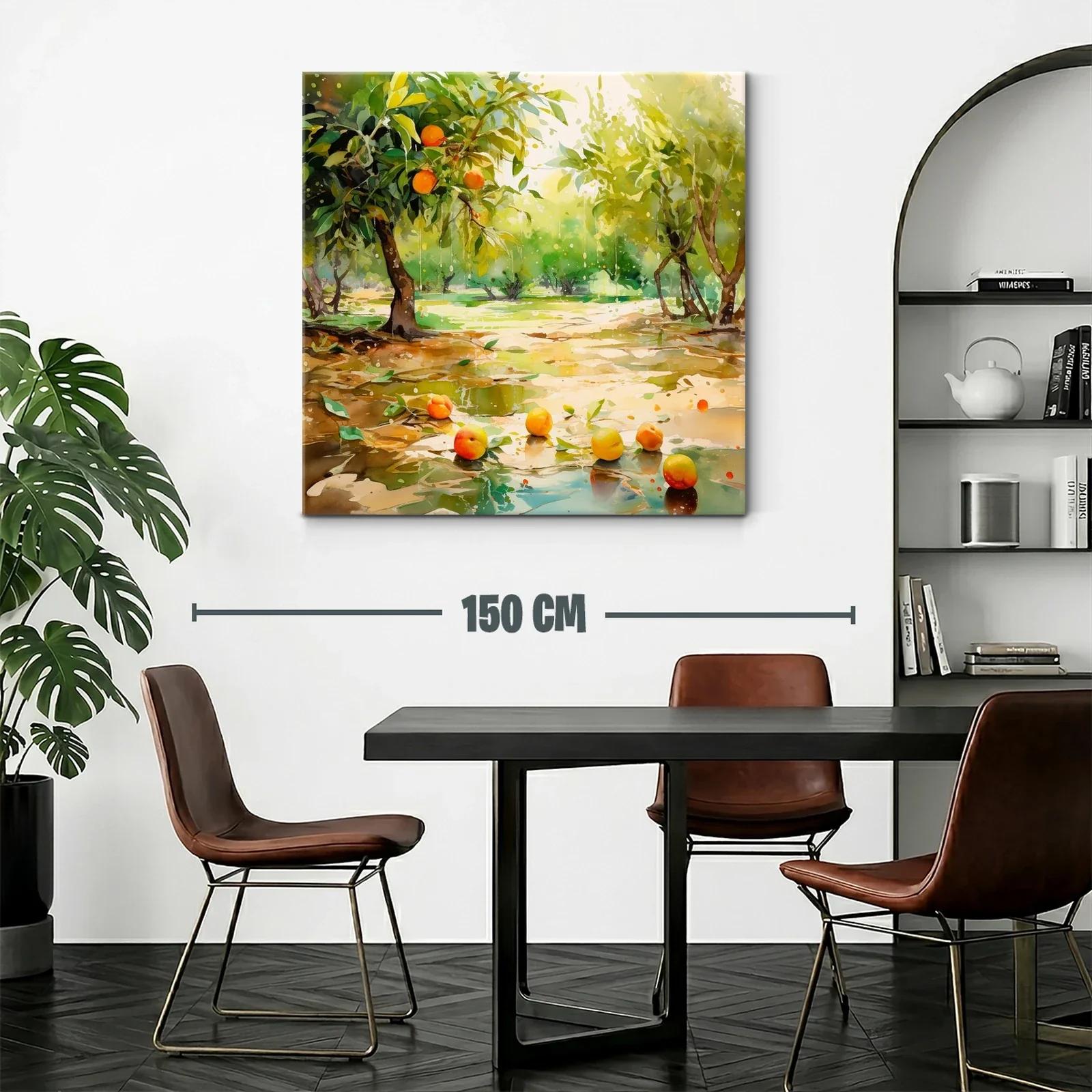 Paisaje de huerto con frutas maduras y luz natural — miniatura 2