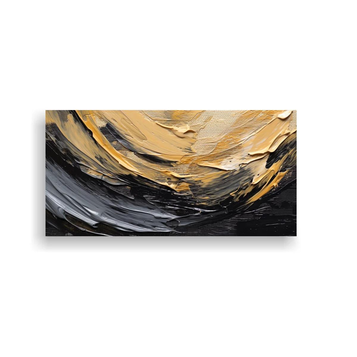 Cuadro pinceladas abstractas en arco con surcos de espátula — imagen principal