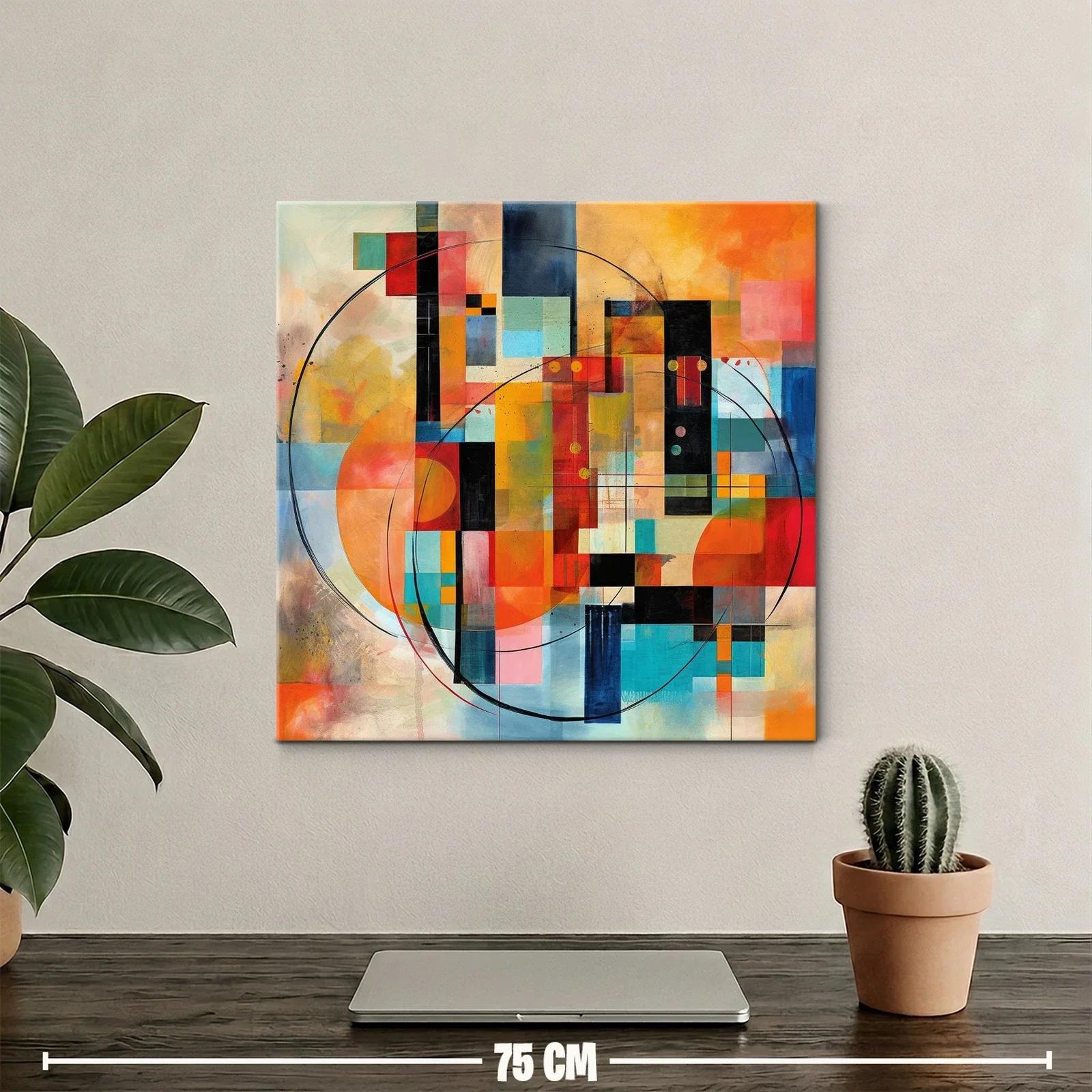 Composición abstracta con tonos cálidos y formas geométricas — miniatura 2