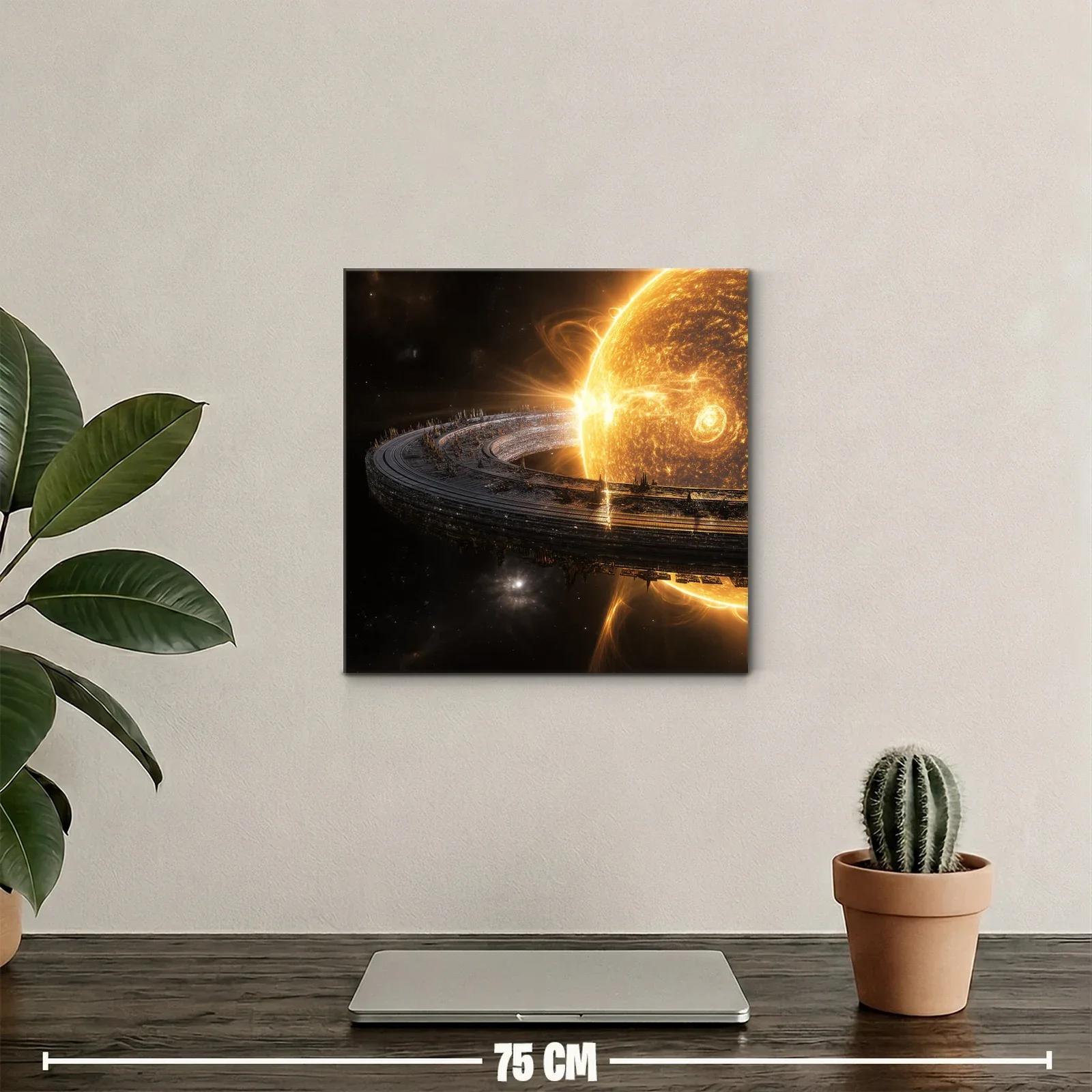 Impresionante galaxia con anillos iluminados en el espacio — miniatura 2