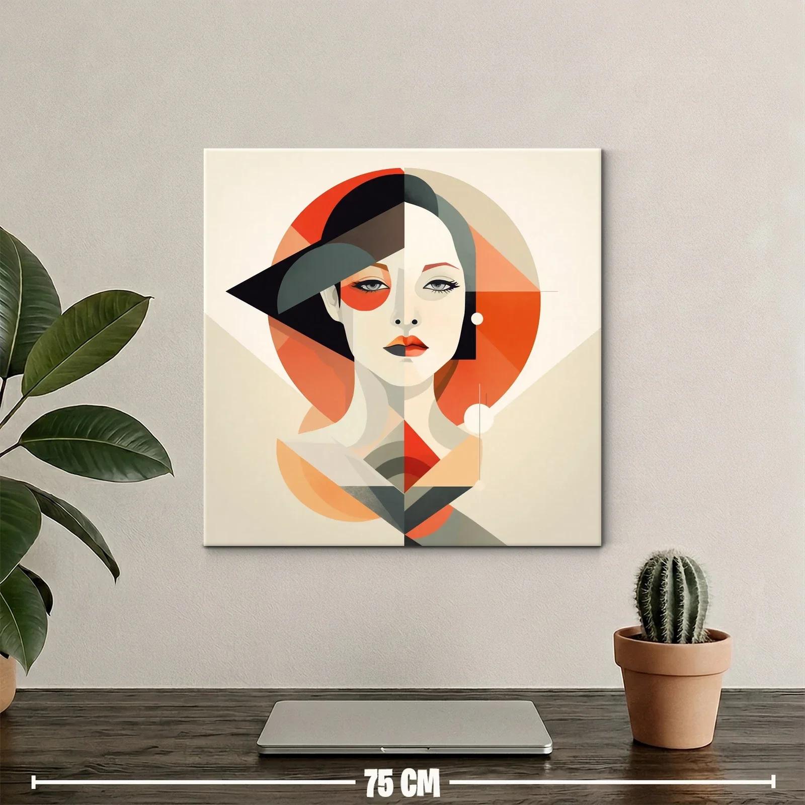 Retrato geométrico de mujer con estilo moderno y audaz — miniatura 2