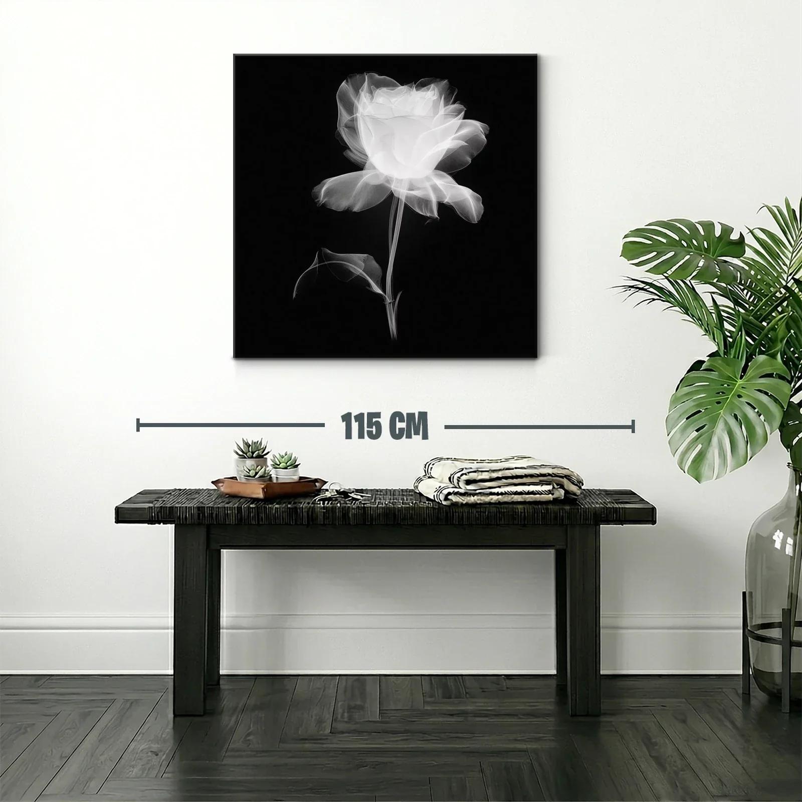 Rosa blanca etérea sobre fondo oscuro — miniatura 2