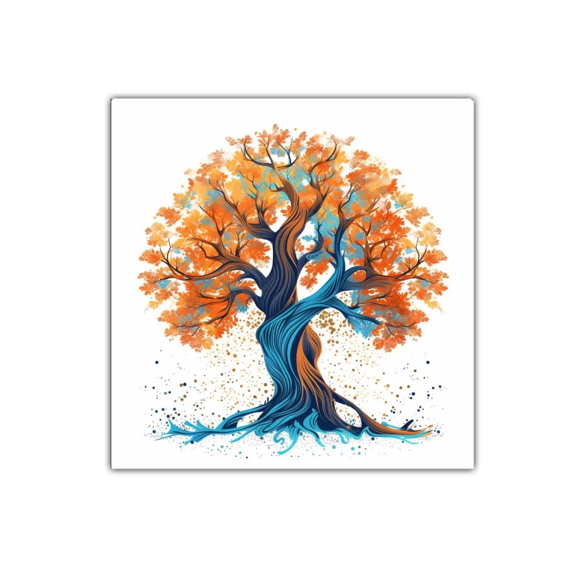 Árbol abstracto con colores vibrantes y formas dinámicas — imagen principal