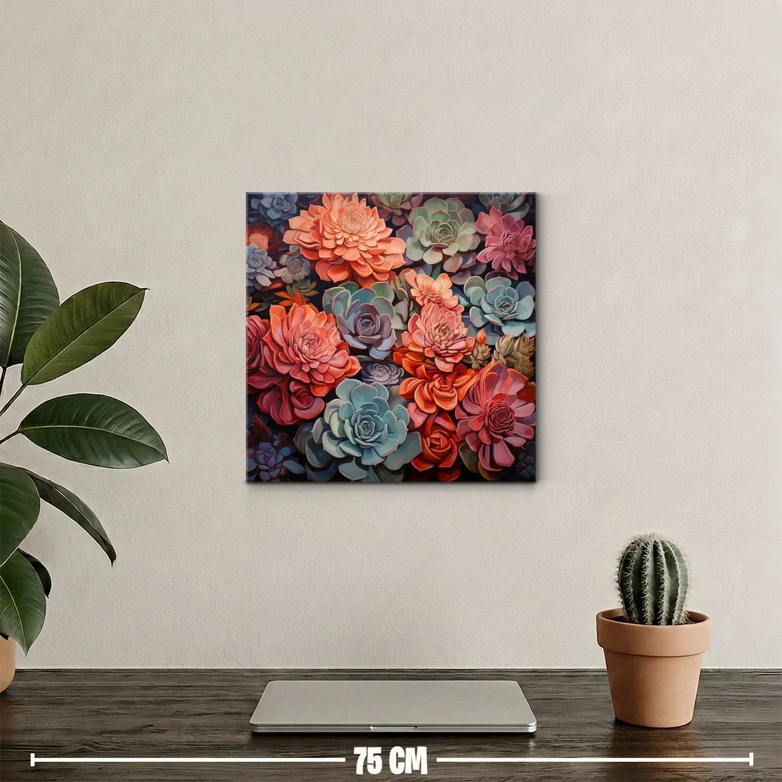 Vibrante composición de flores en tonos cálidos y fríos — miniatura 2