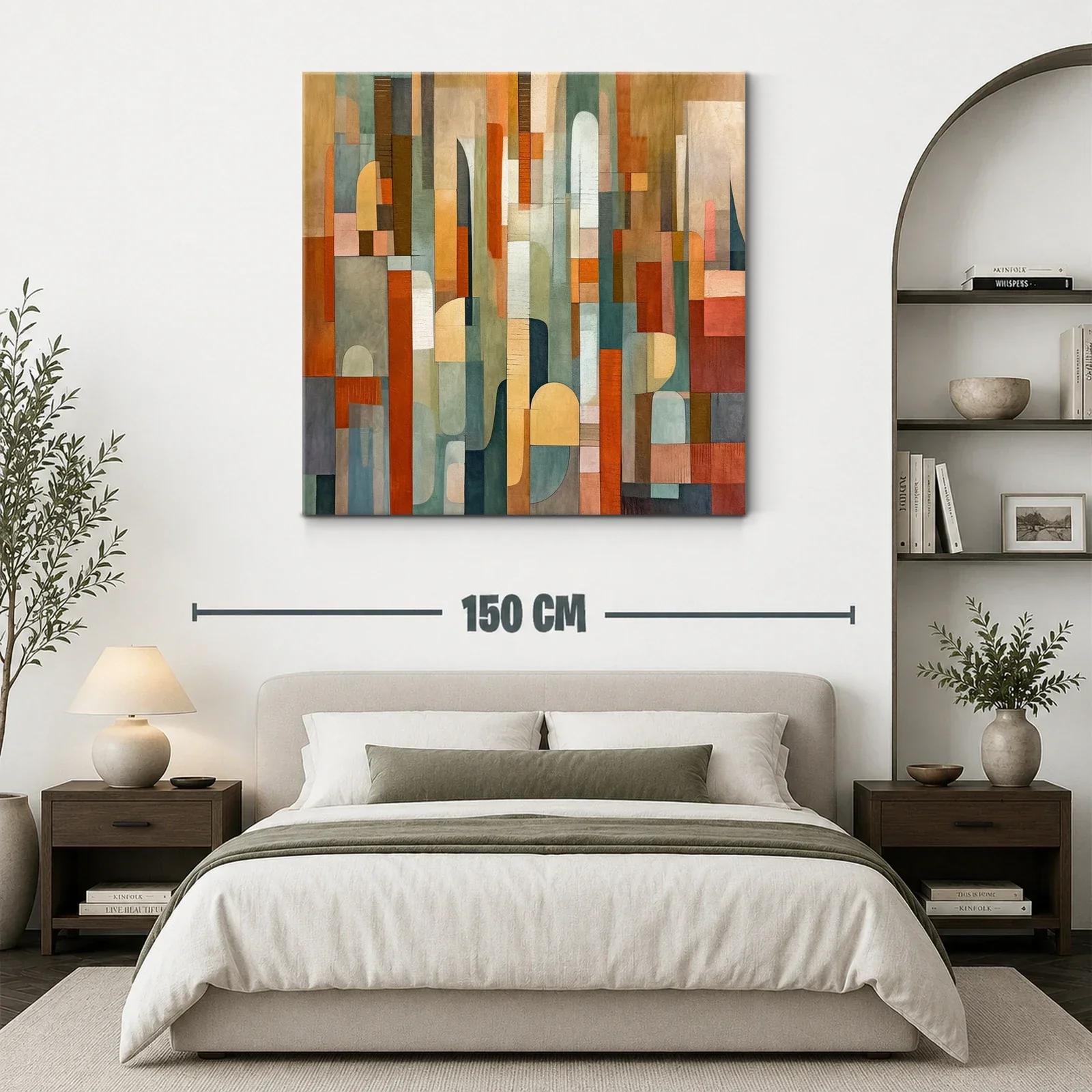 Composición abstracta con formas geométricas y tonos cálidos — miniatura 3