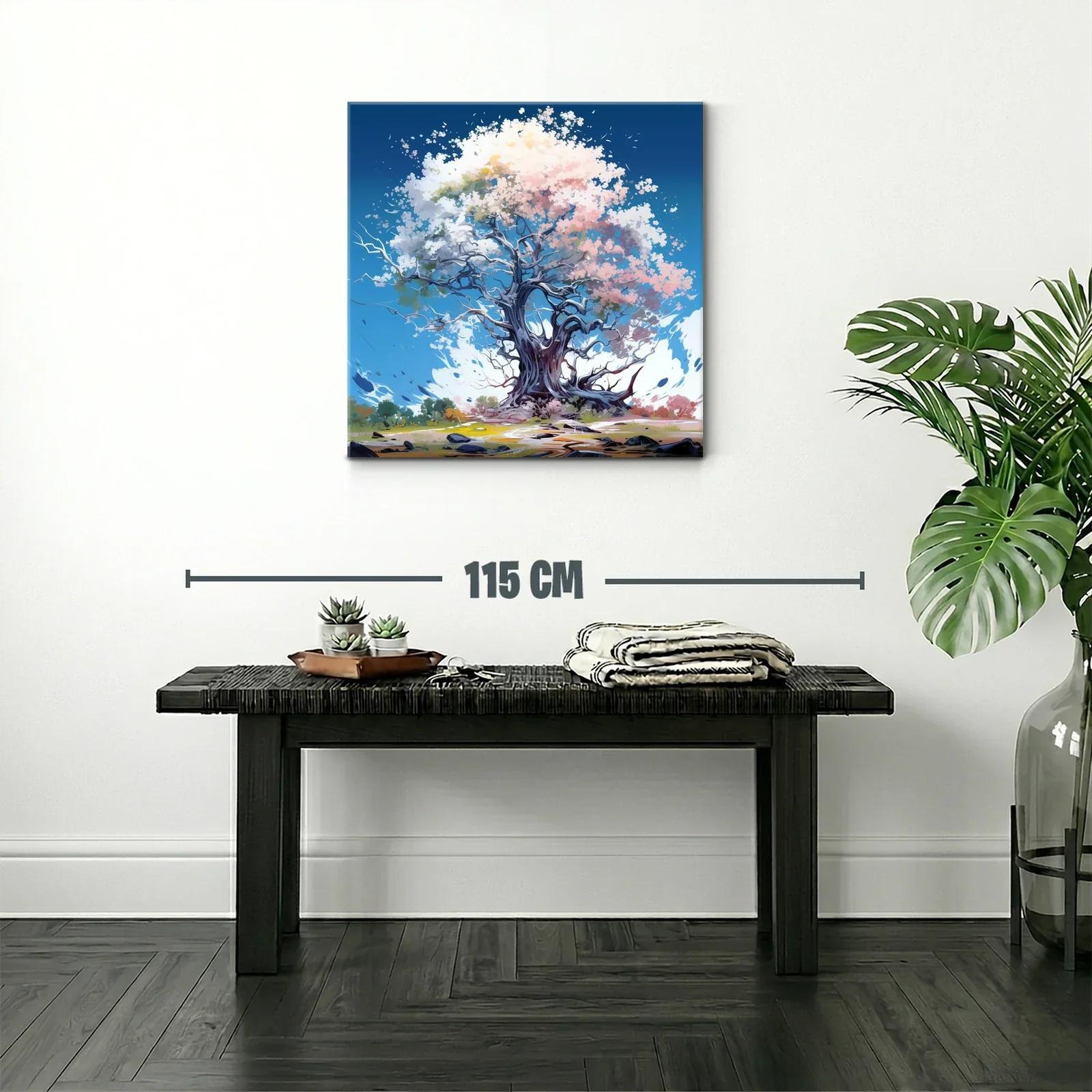 Árbol mágico en tonos suaves y cielo azul profundo — miniatura 2