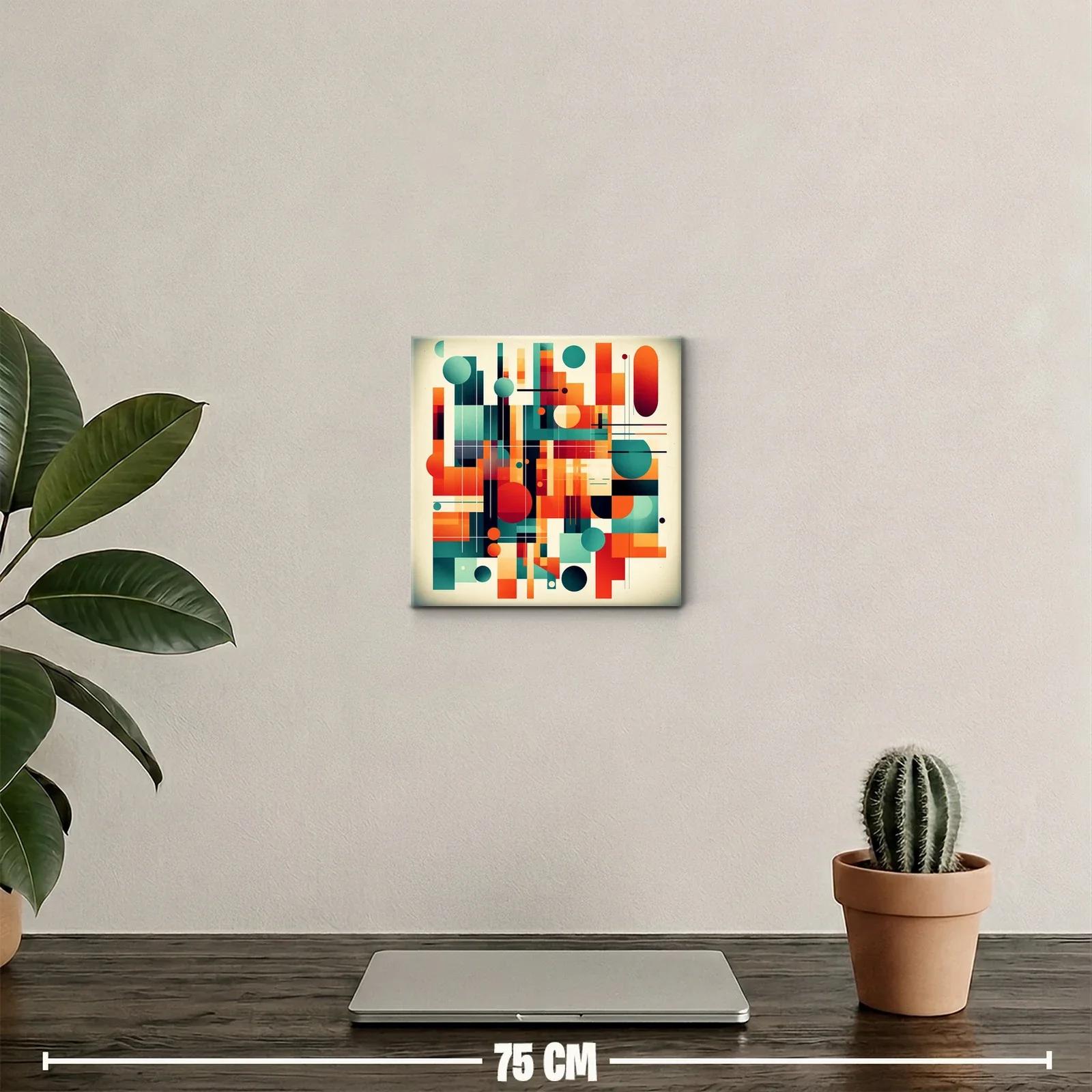 Composición abstracta vibrante con formas geométricas — miniatura 2