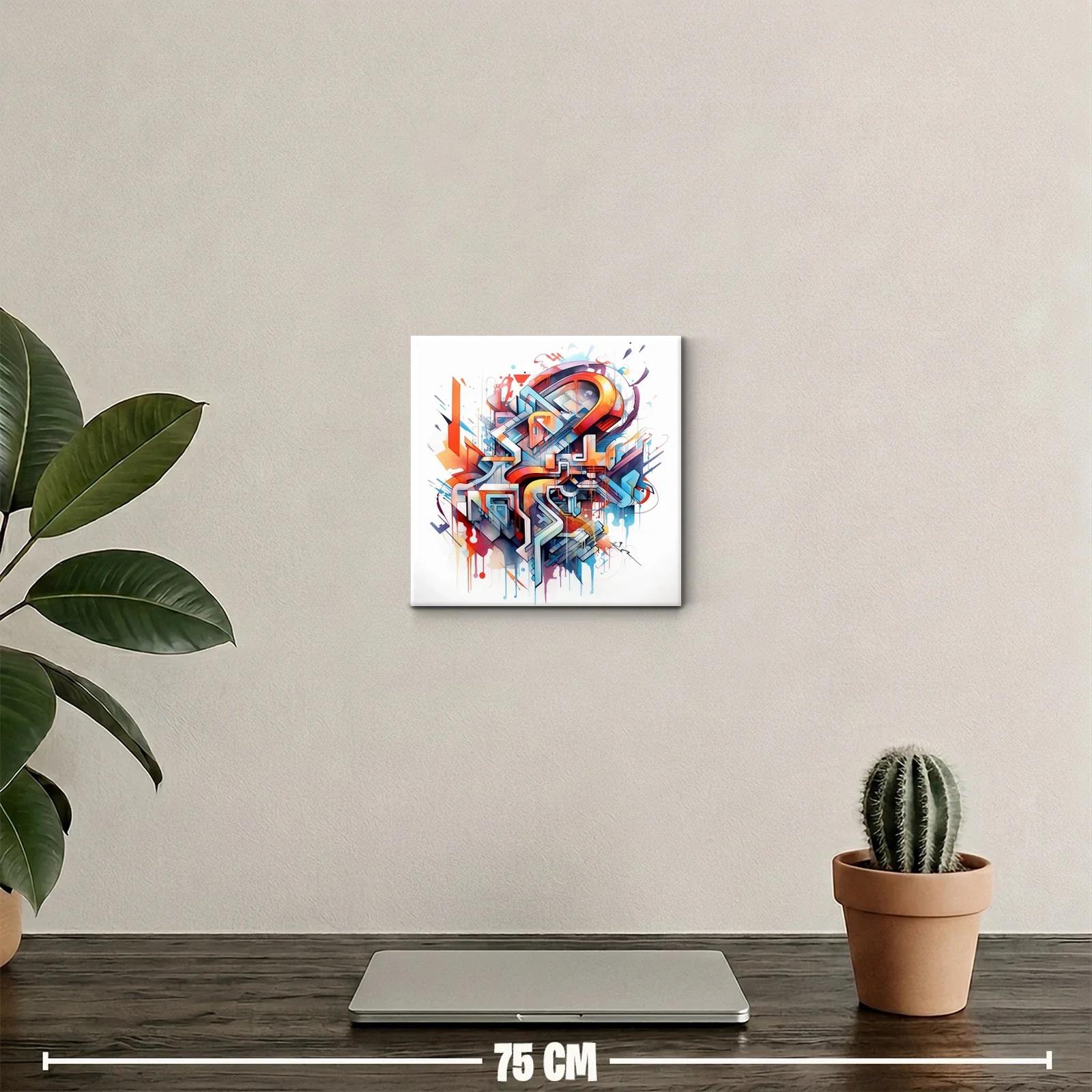 Composición abstracta vibrante con formas geométricas y colores intensos — miniatura 2