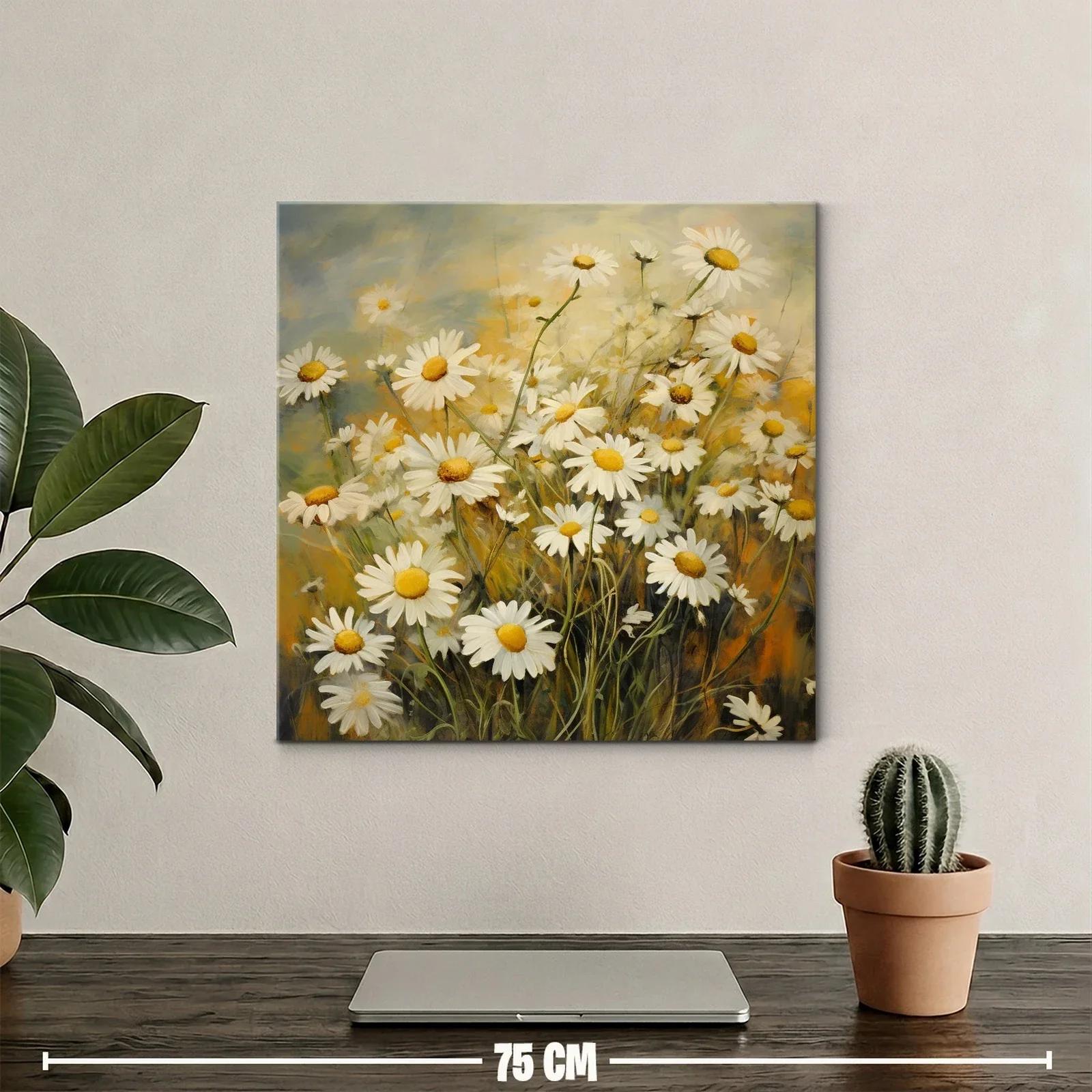 Ramo de margaritas en tonos cálidos y suaves — miniatura 2