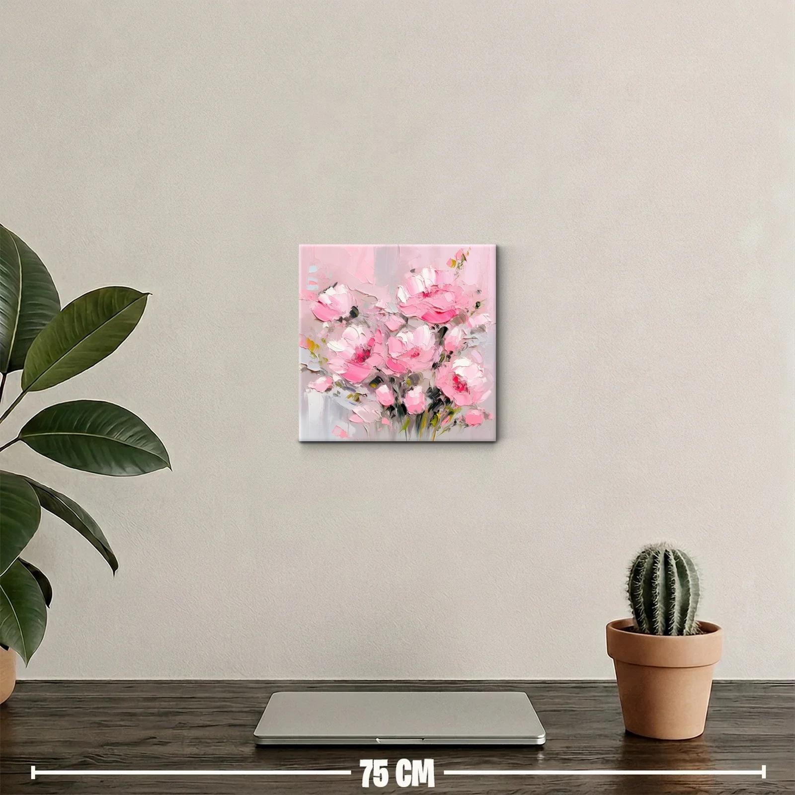 Cuadro con ramo de flores rosas en estilo moderno — miniatura 2