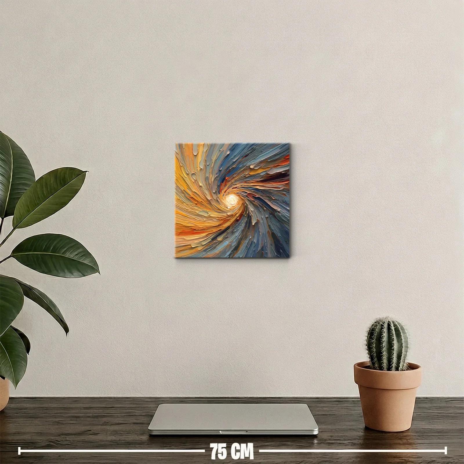 Cuadro decorativo de remolino abstracto cálido y frío — miniatura 2