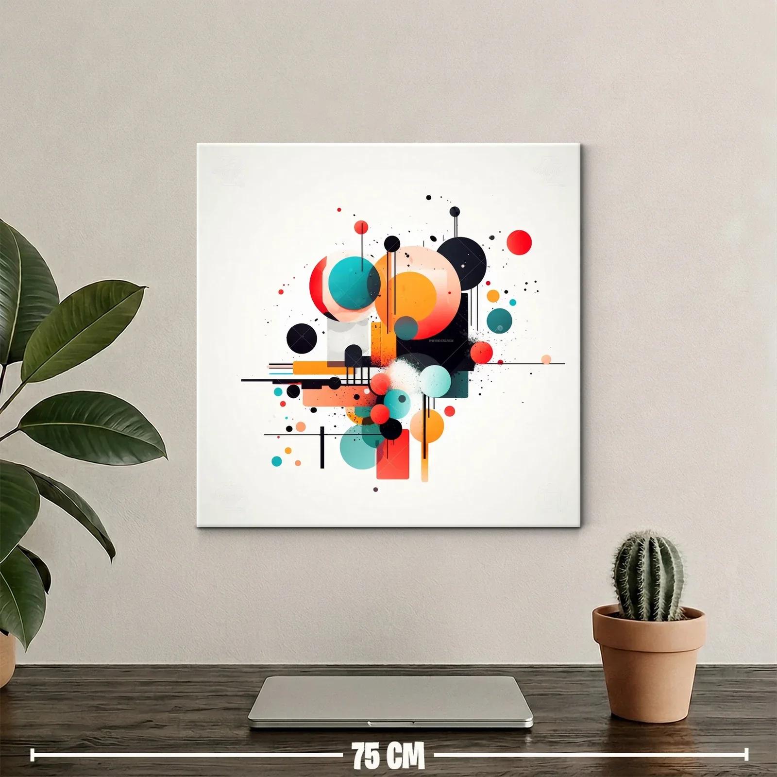 Composición abstracta con círculos en tonos vibrantes — miniatura 2