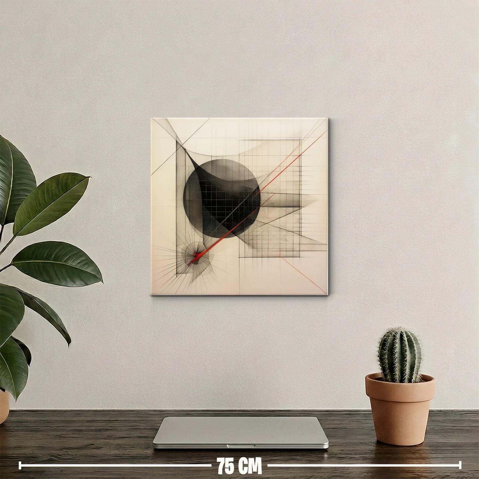 Composición geométrica con líneas y formas abstractas — miniatura 2