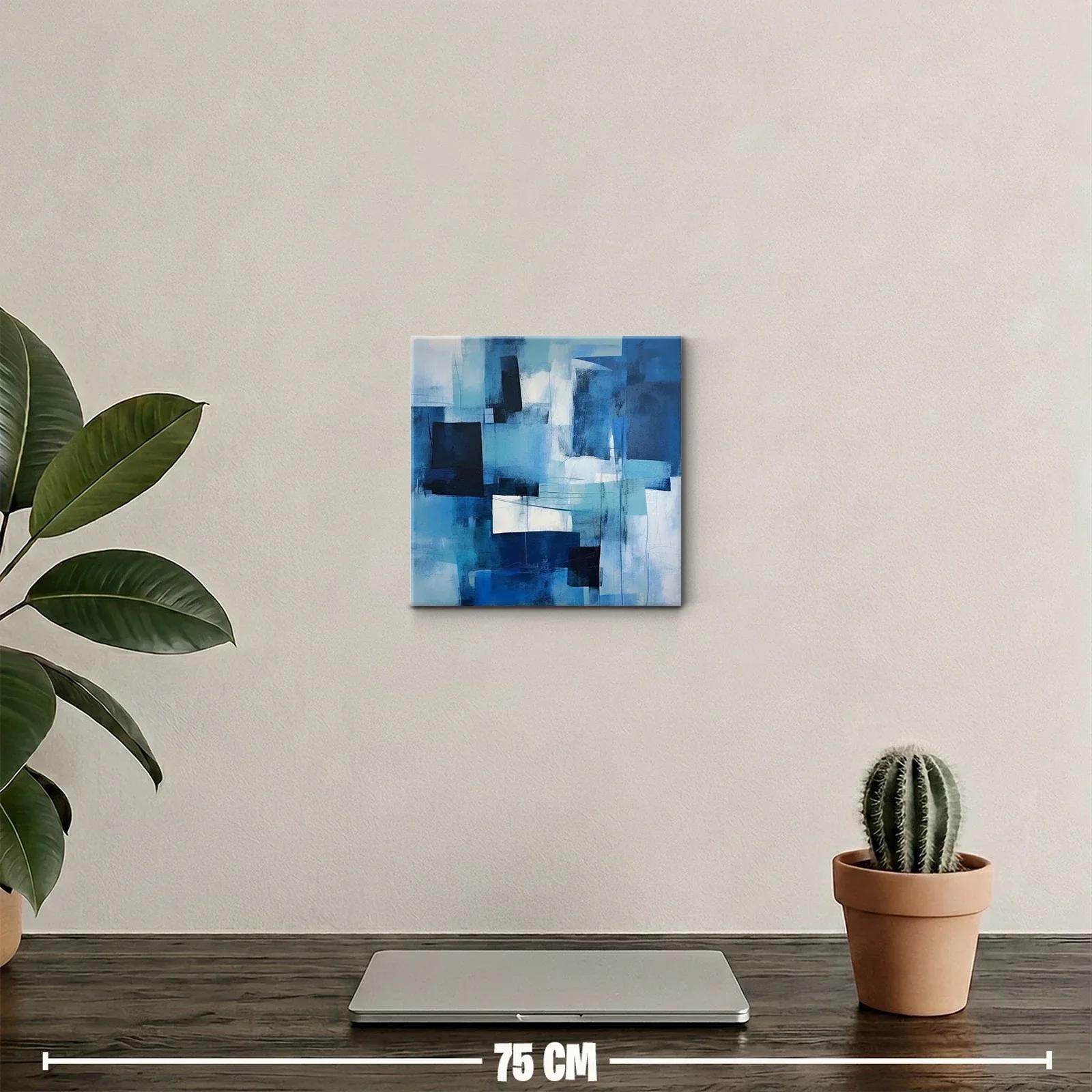 Composición abstracta en tonos azules y blancos — miniatura 2