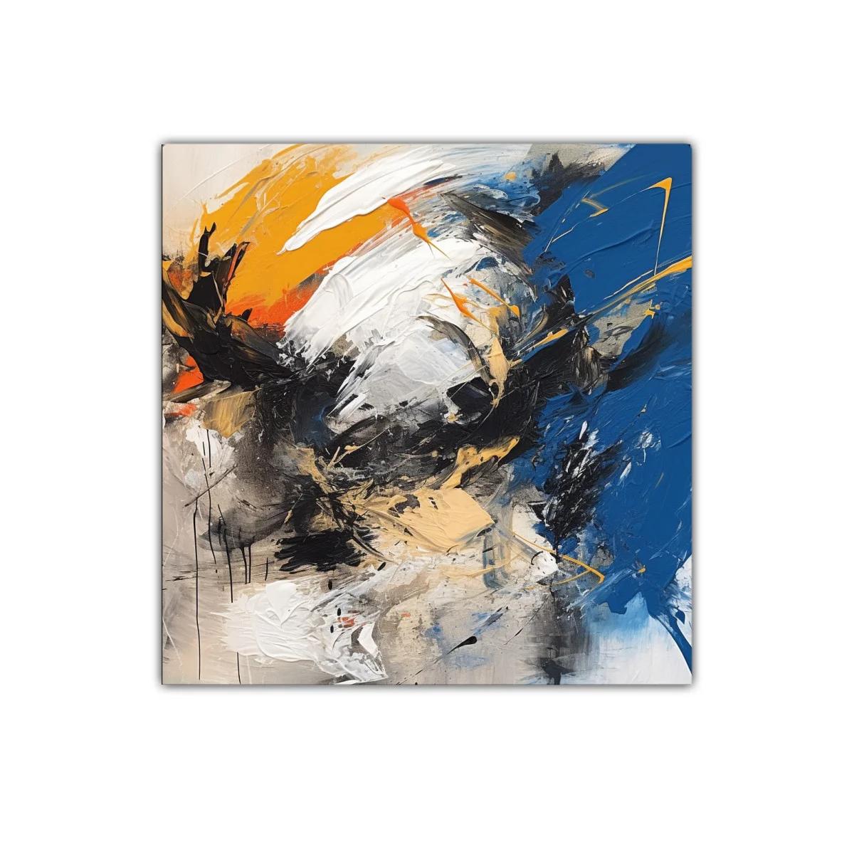 Cuadro abstracto vibrante con contrastes intensos — miniatura 1