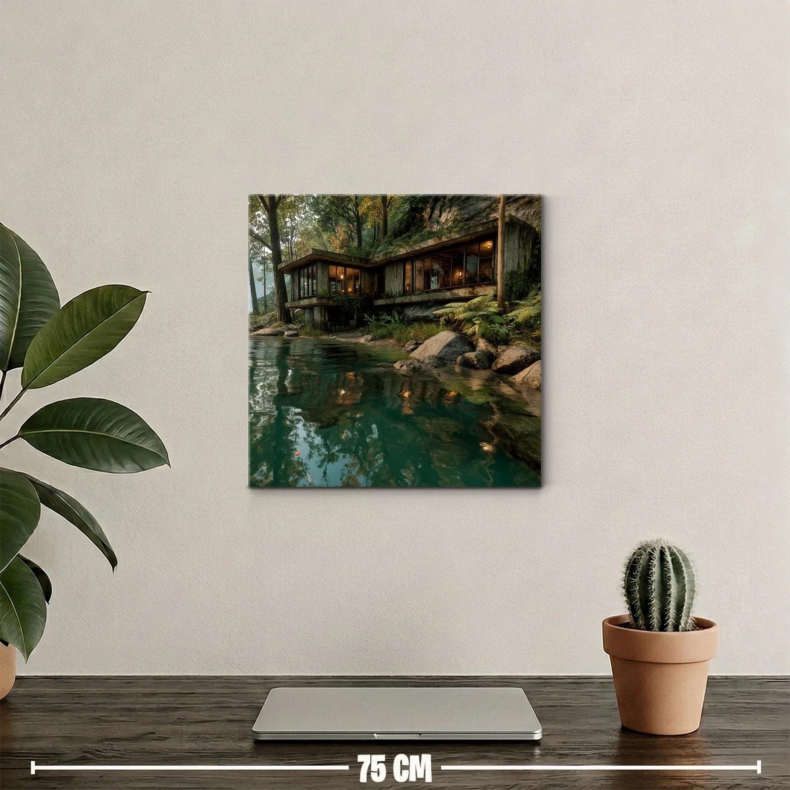 Refugio junto al lago entre la naturaleza exuberante — miniatura 2