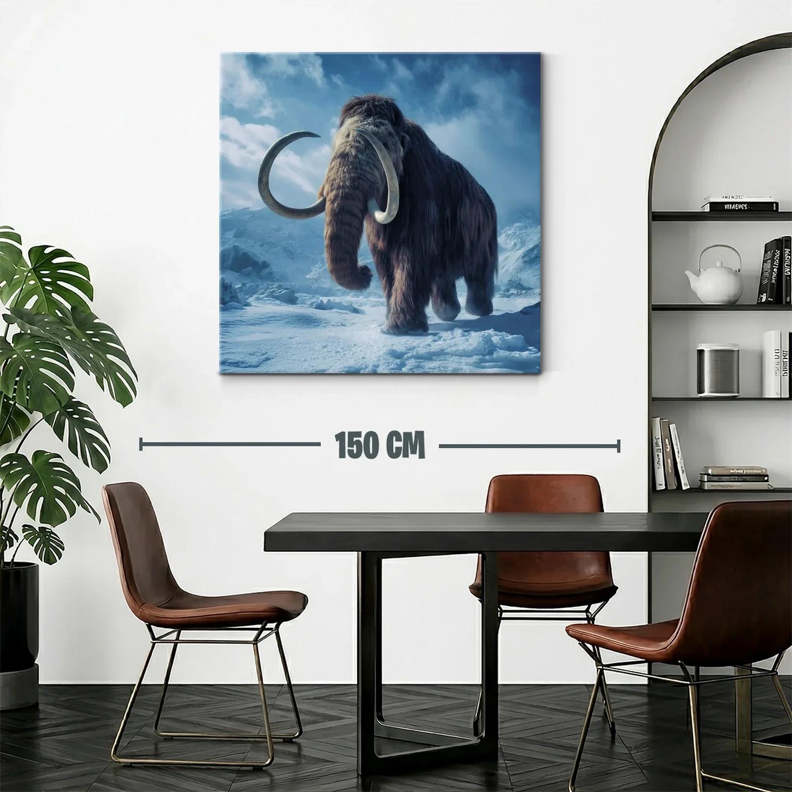 Imponente mamut en paisaje helado y nevado — miniatura 2
