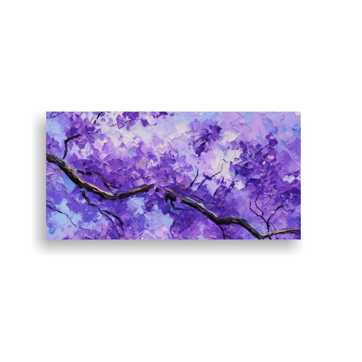 Cuadro rama de jacarandá en flor con nube de flores violetas — imagen principal
