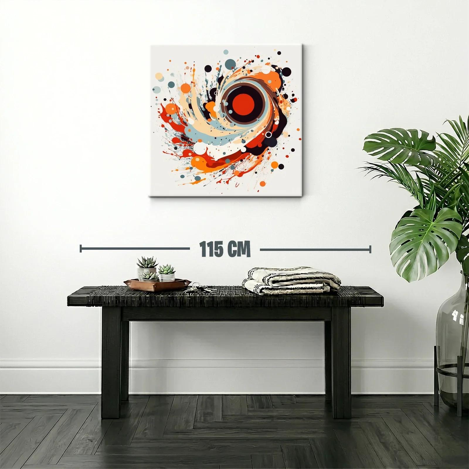 Explosión abstracta con tonos cálidos y contrastes vivos — miniatura 2