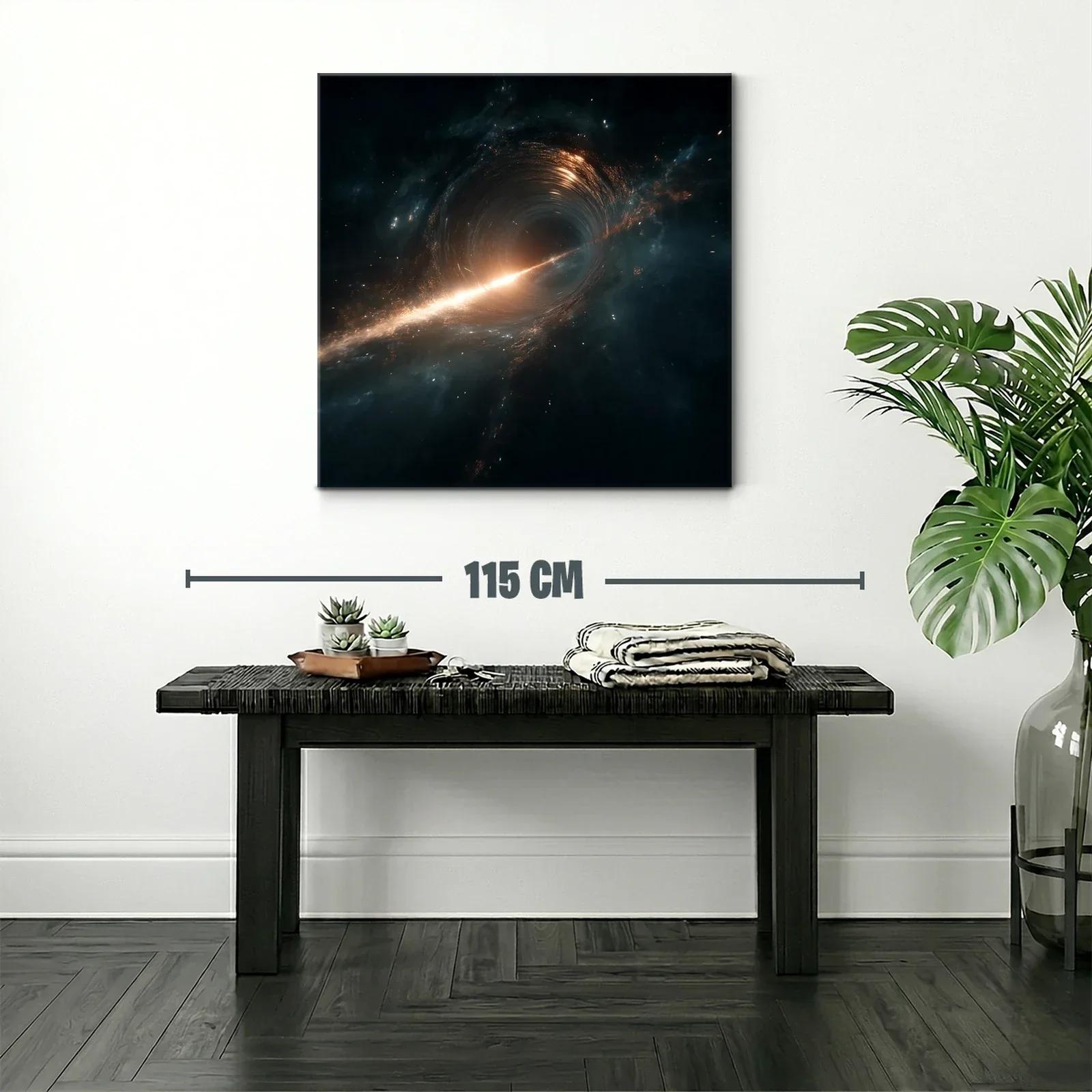 Cuadro Espacial con Agujero Negro y Luz Radiante — miniatura 2