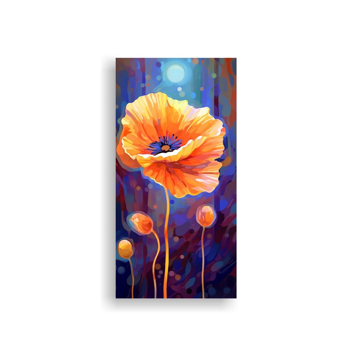 Cuadro amapola naranja con capullos — imagen principal