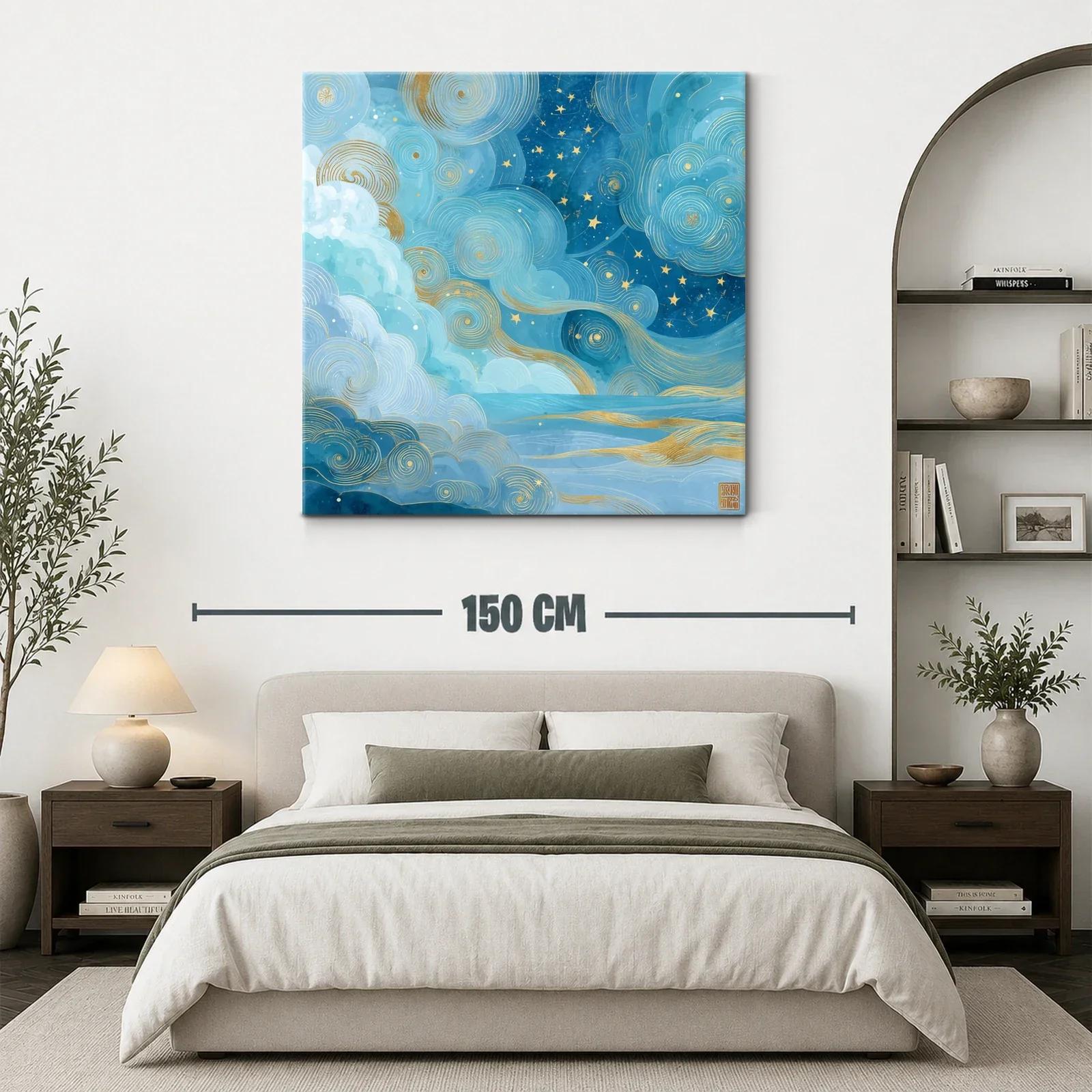 Encanto celestial en tonos azules con detalles dorados — miniatura 3