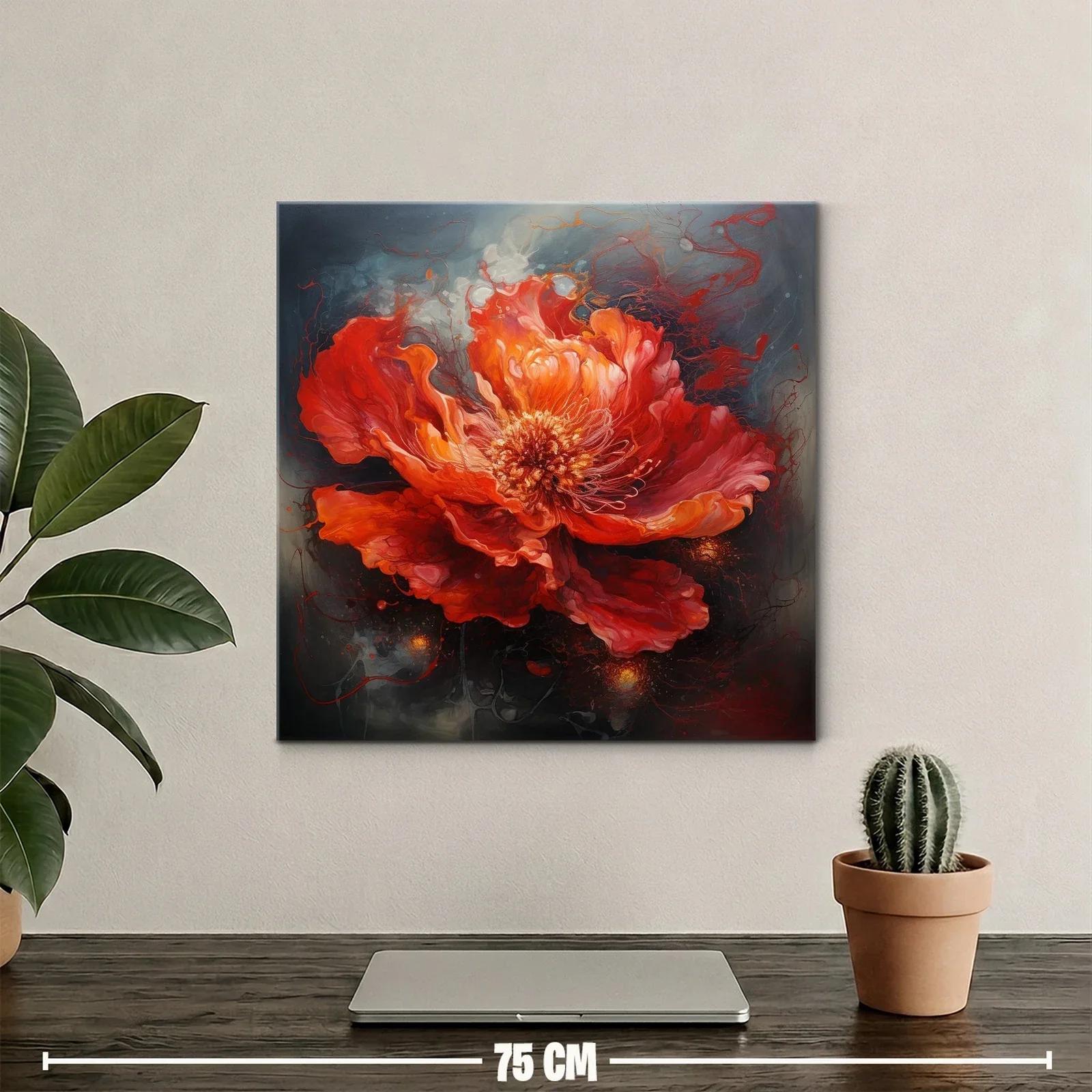 Florecer intenso en rojo vibrante con energía dinámica — miniatura 2