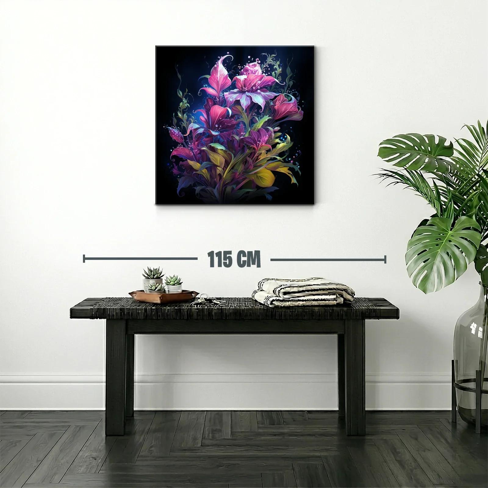 Exuberante composición floral vibrante en tonos intensos — miniatura 2