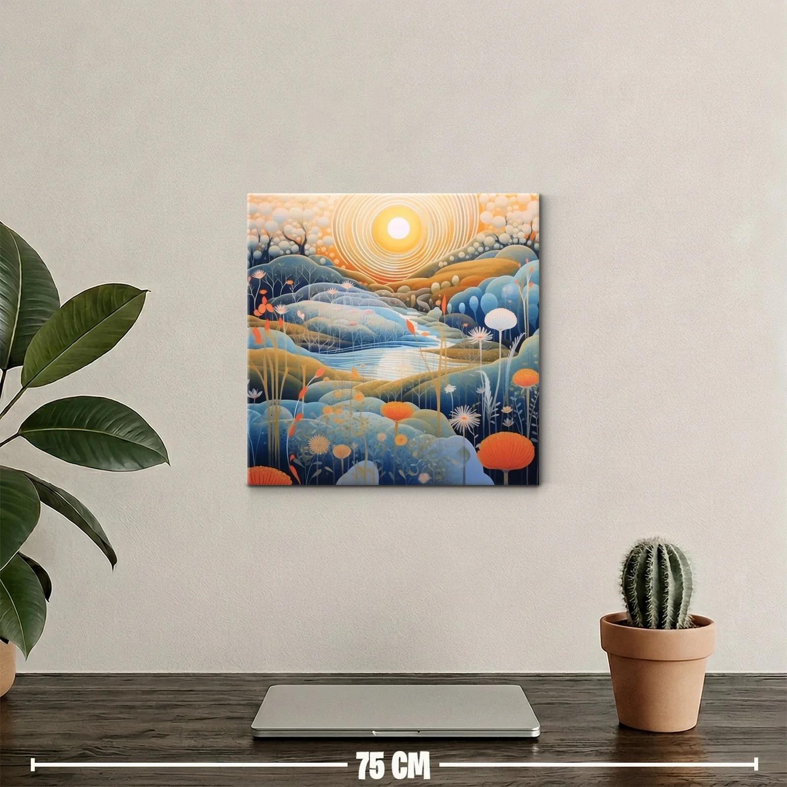 Paisaje onírico con cálidos tonos al amanecer — miniatura 2