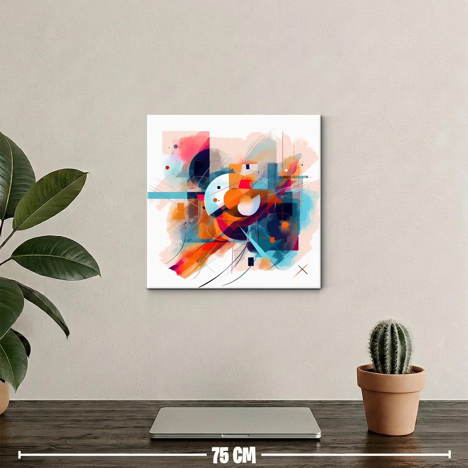 Composición abstracta en tonos vivos y formas geométricas — miniatura 2