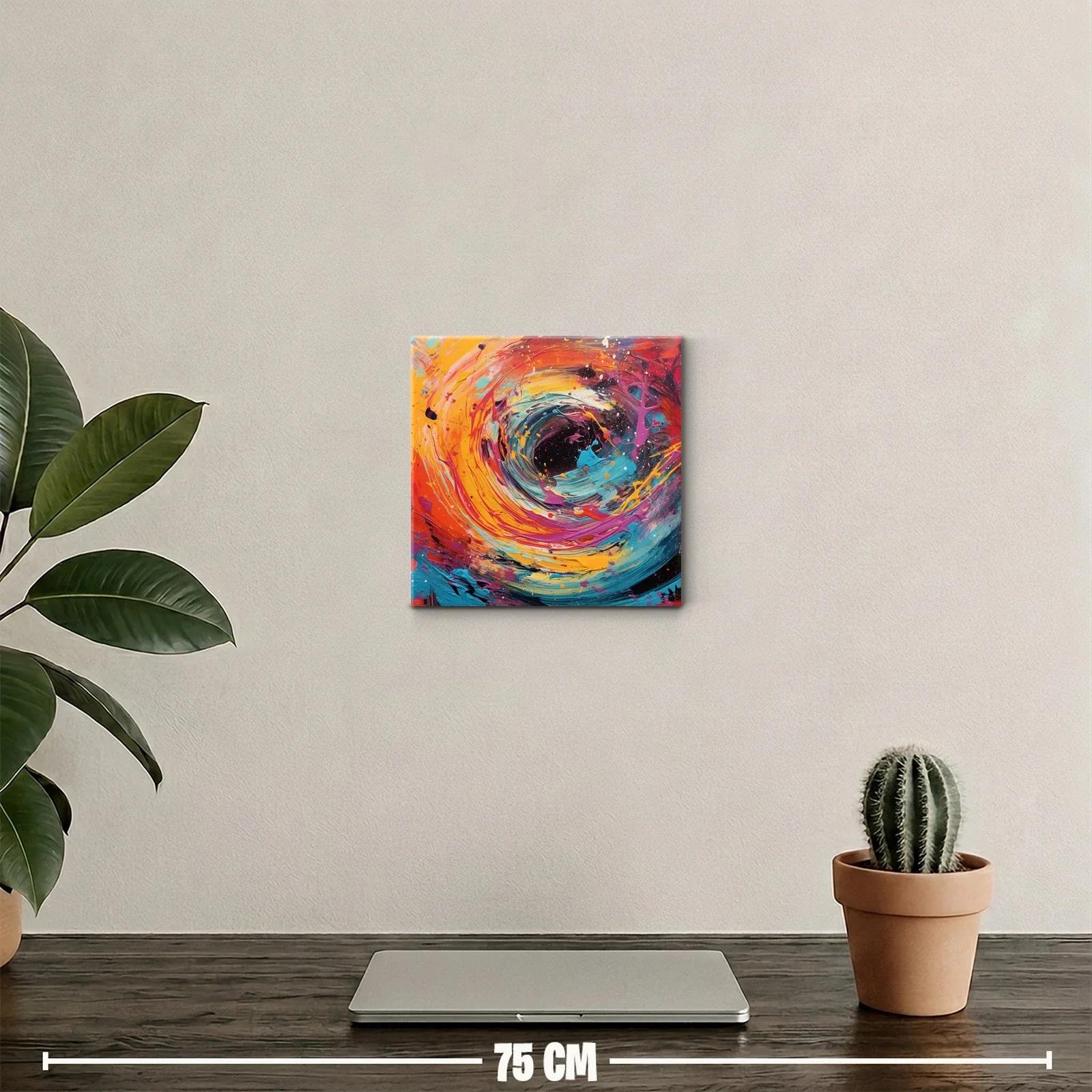 Explosión de colores abstracta con remolino central vibrante — miniatura 2