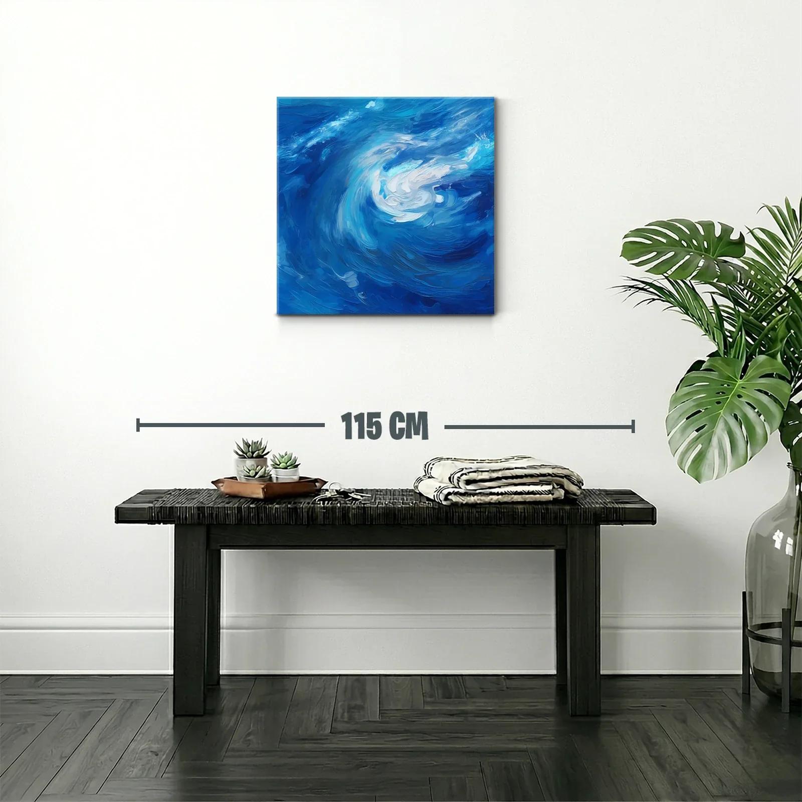 Inspirador remolino en tonos intensos de azul y blanco — miniatura 2