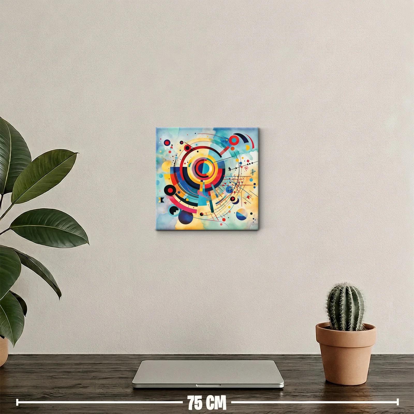Composición abstracta con círculos y líneas dinámicas — miniatura 2