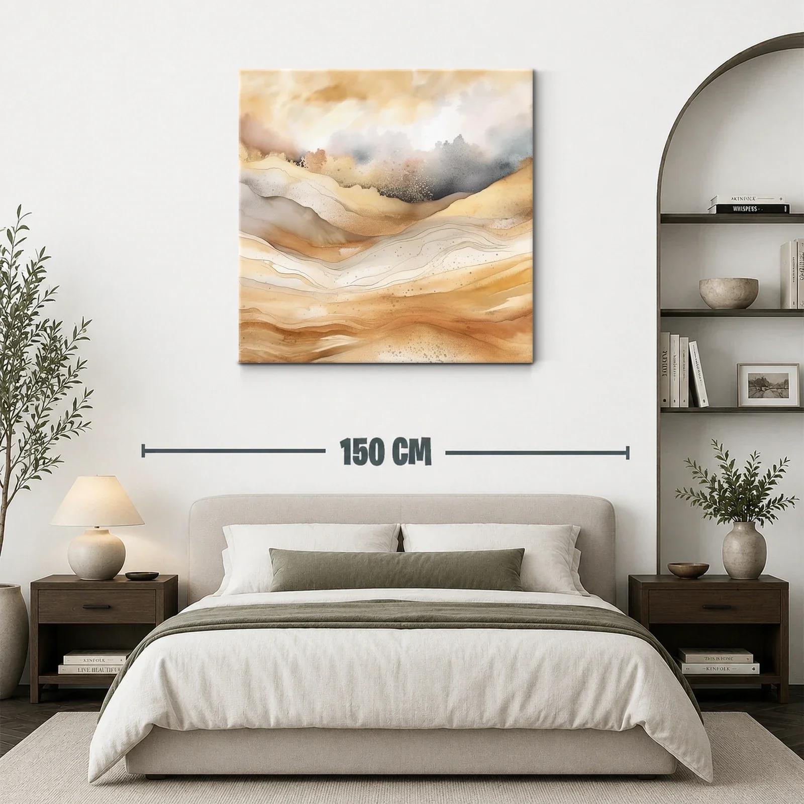 Paisaje abstracto en tonos tierra y neutros suaves — miniatura 3