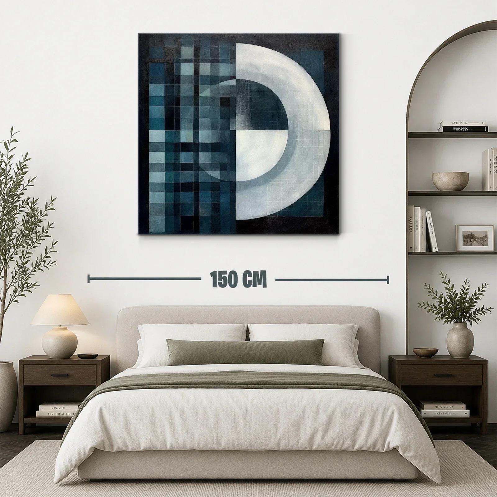 Composición geométrica en tonos azules y blancos — miniatura 3