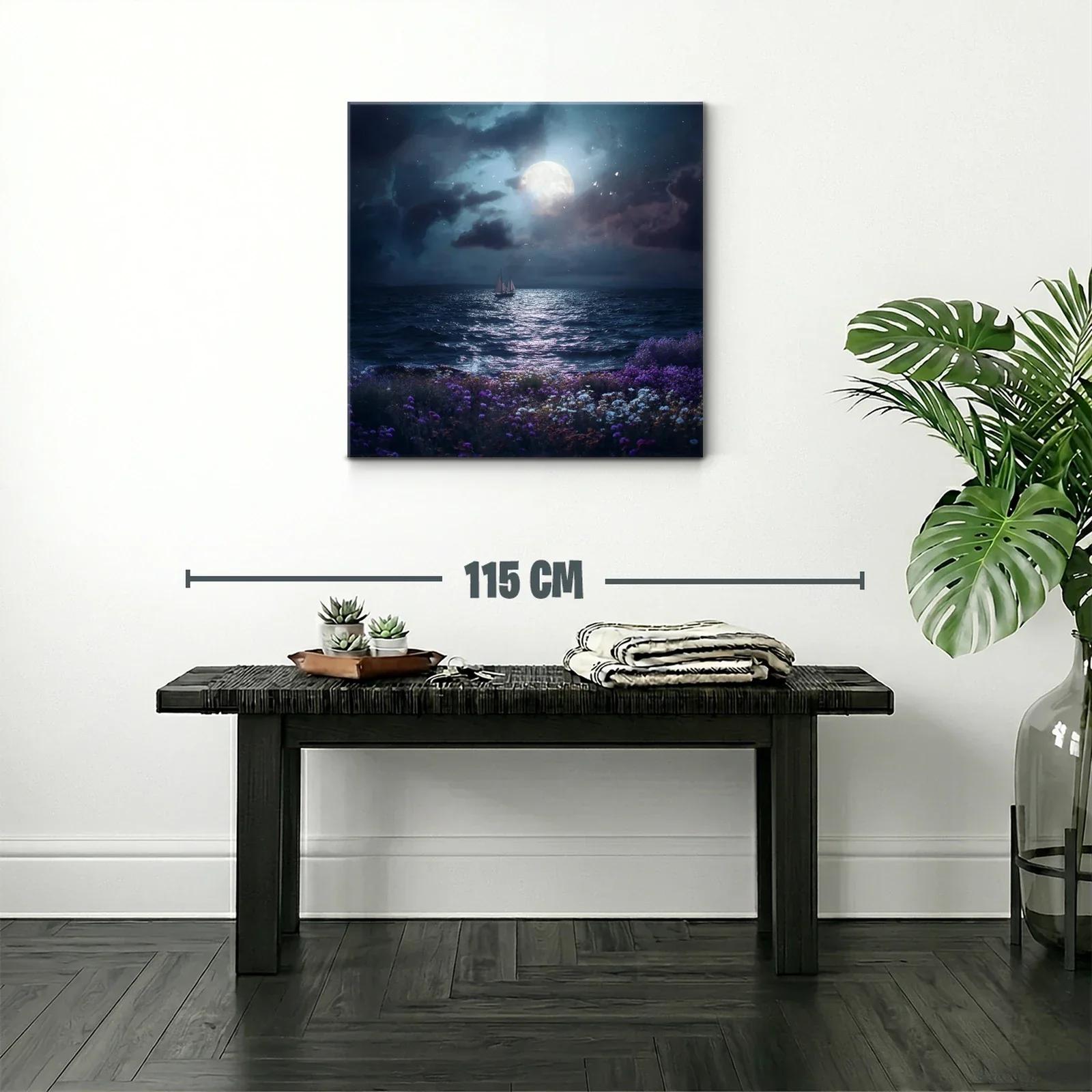 Navegando bajo la luna en calma nocturna — miniatura 2